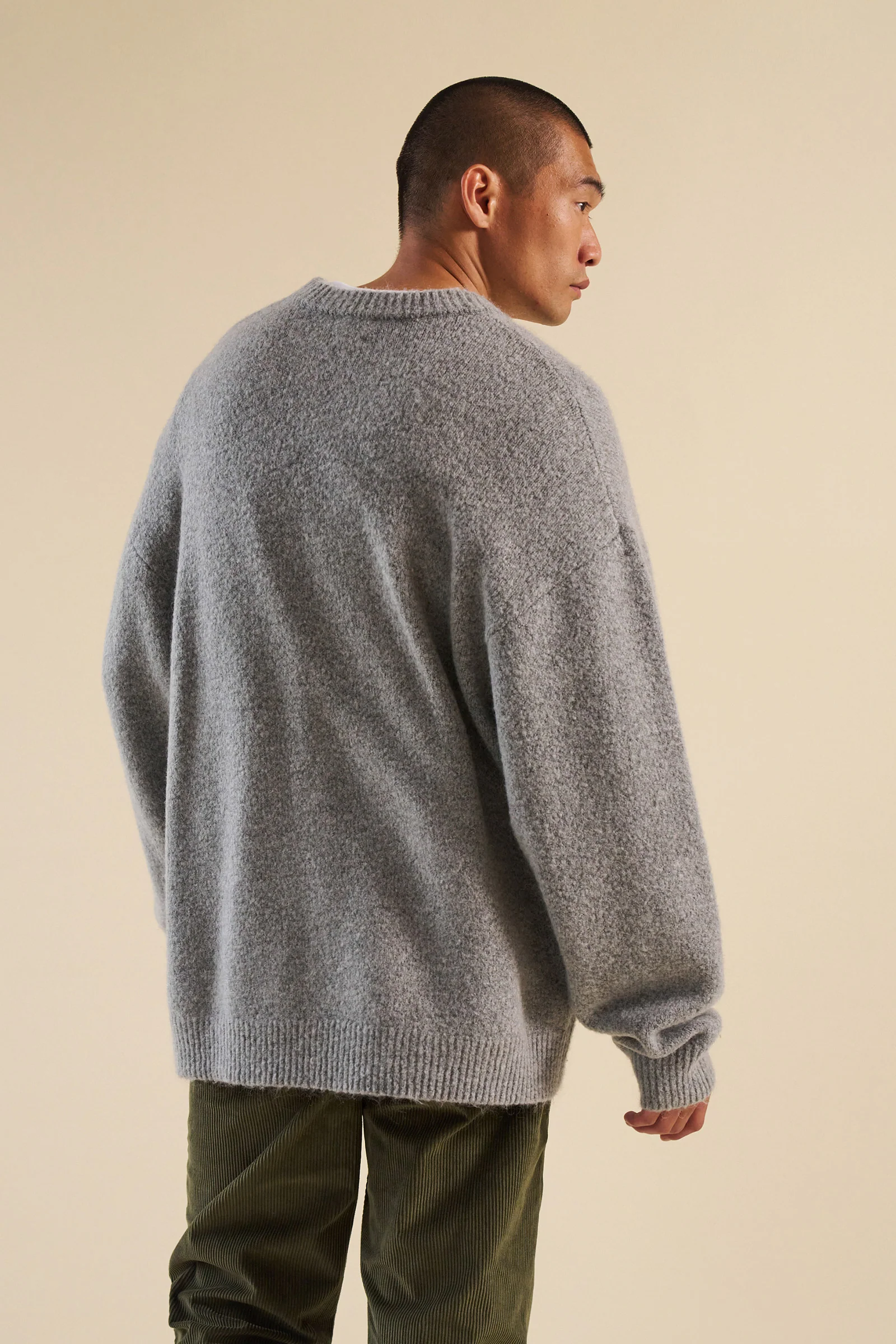BAXTER MOHAIR BLEND SWEATER - GREY - Image 5