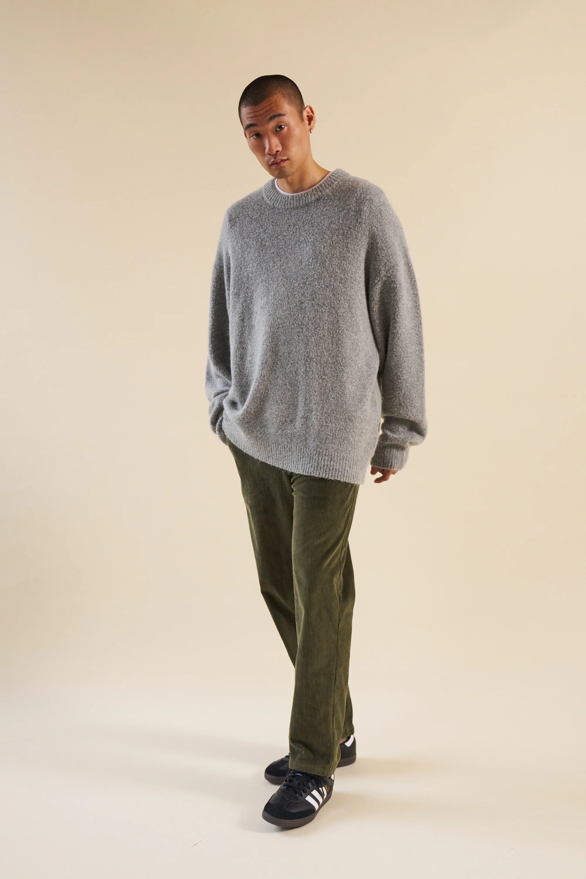 BAXTER MOHAIR BLEND SWEATER - GREY - Image 7