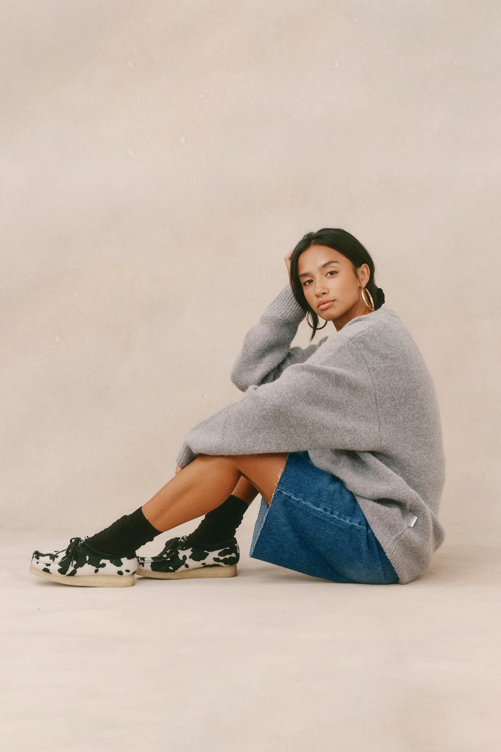BAXTER MOHAIR BLEND SWEATER - GREY - Image 9