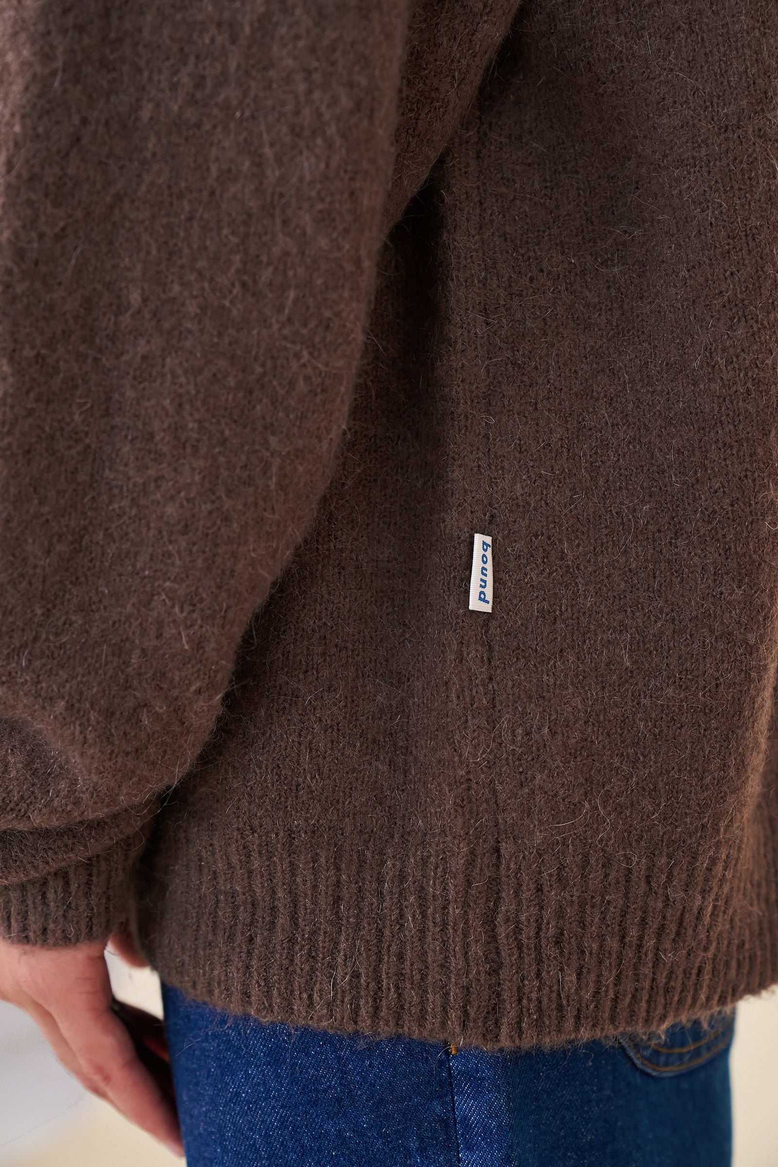 BAXTER MOHAIR BLEND SWEATER - WALNUT BROWN - Image 5