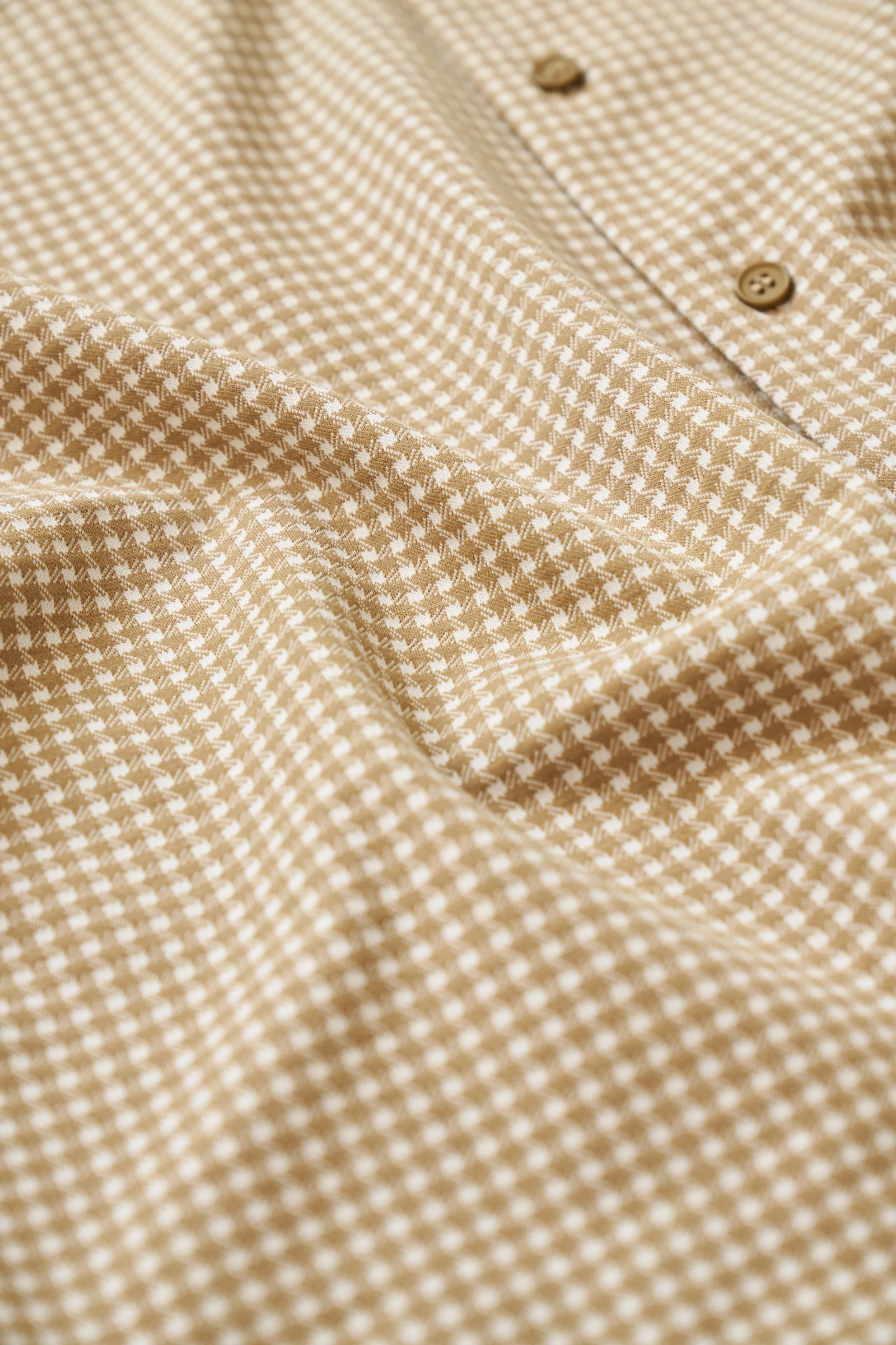 BEIGE DOGTOOTH JACQUARD CUBAN SHIRT - Image 7