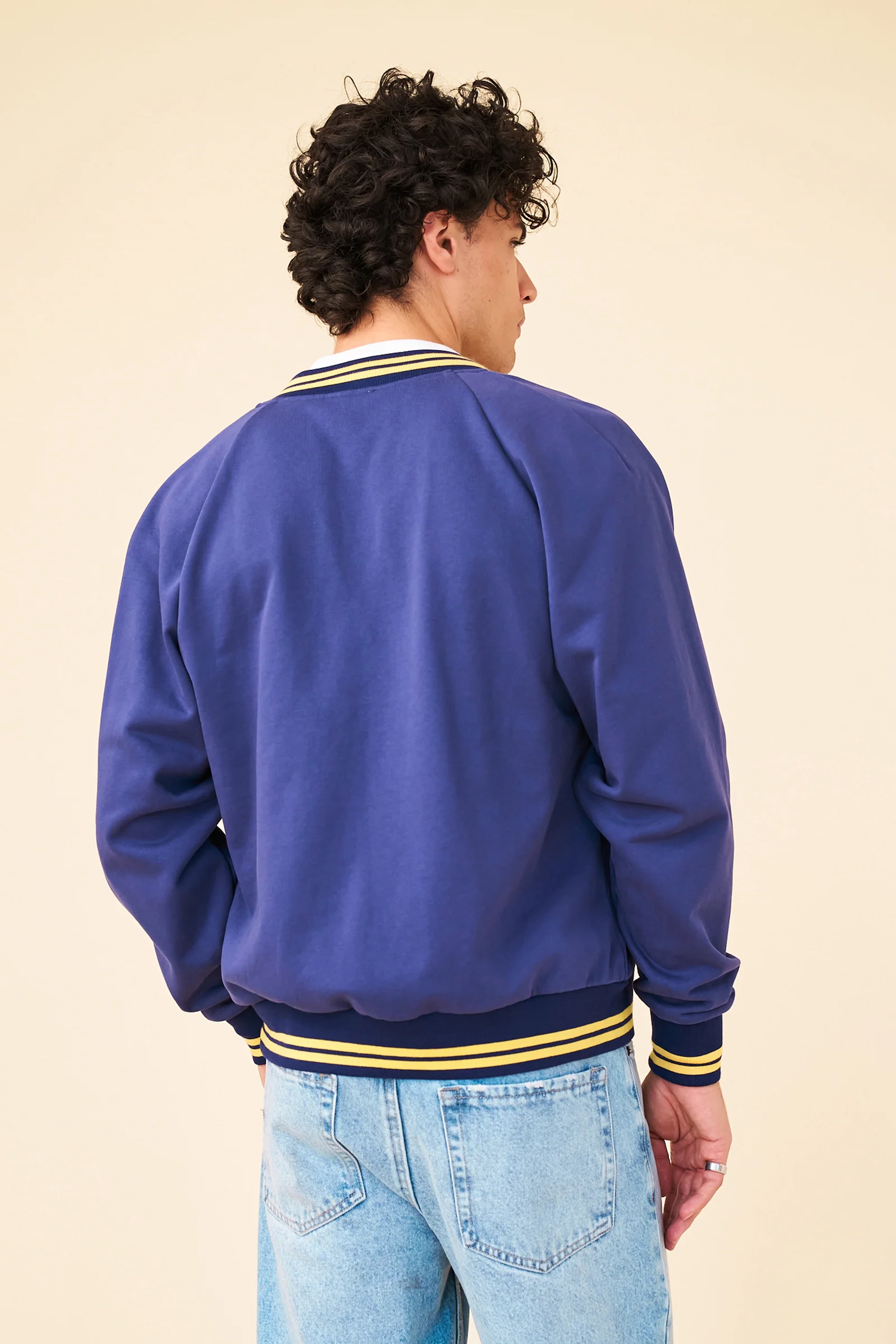 BERKELEY VARSITY CARDIGAN - NAVY / YELLOW - Image 4