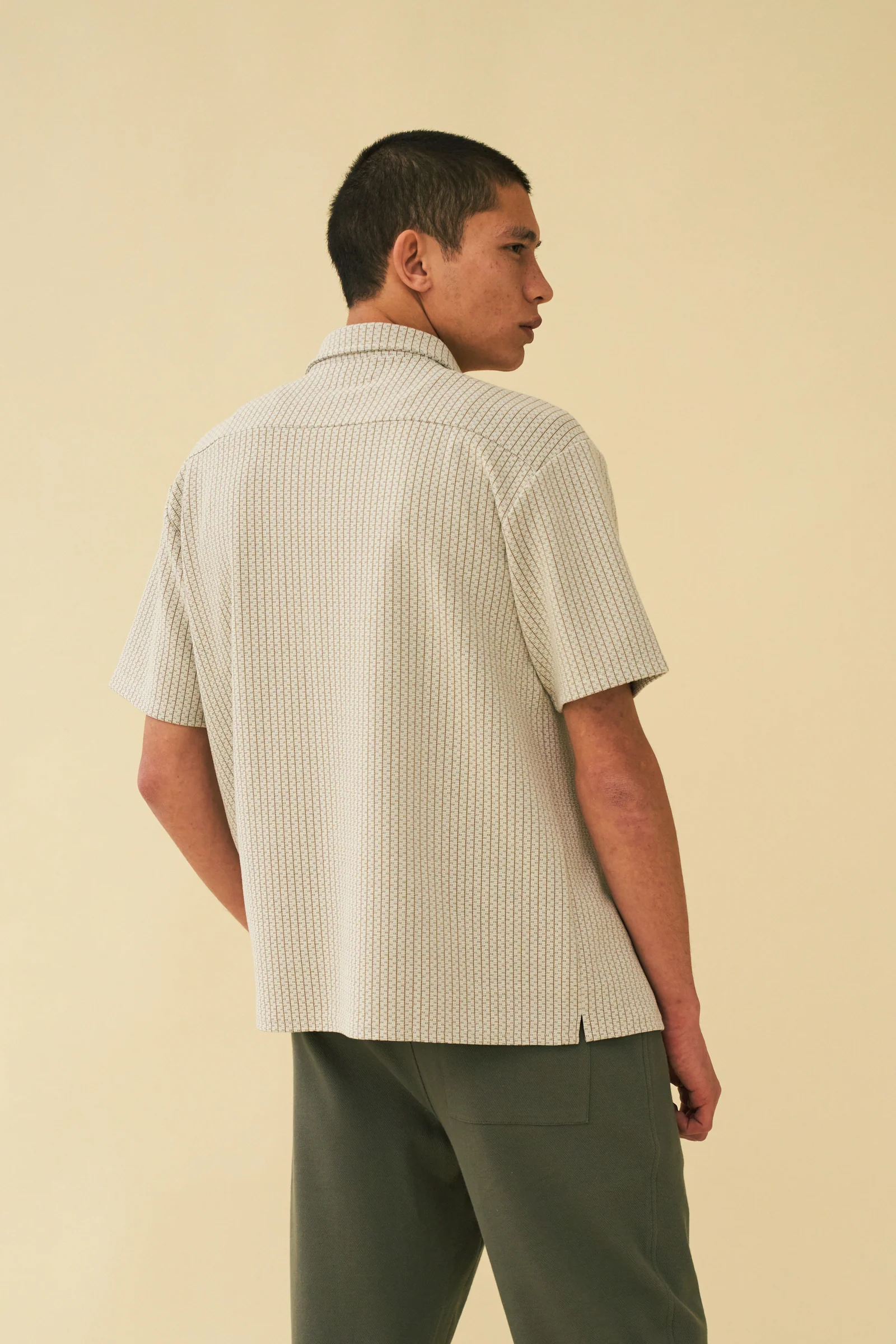 BLANCO PATTERNED TEXTURED POLO SHIRT - WHITE - Image 4