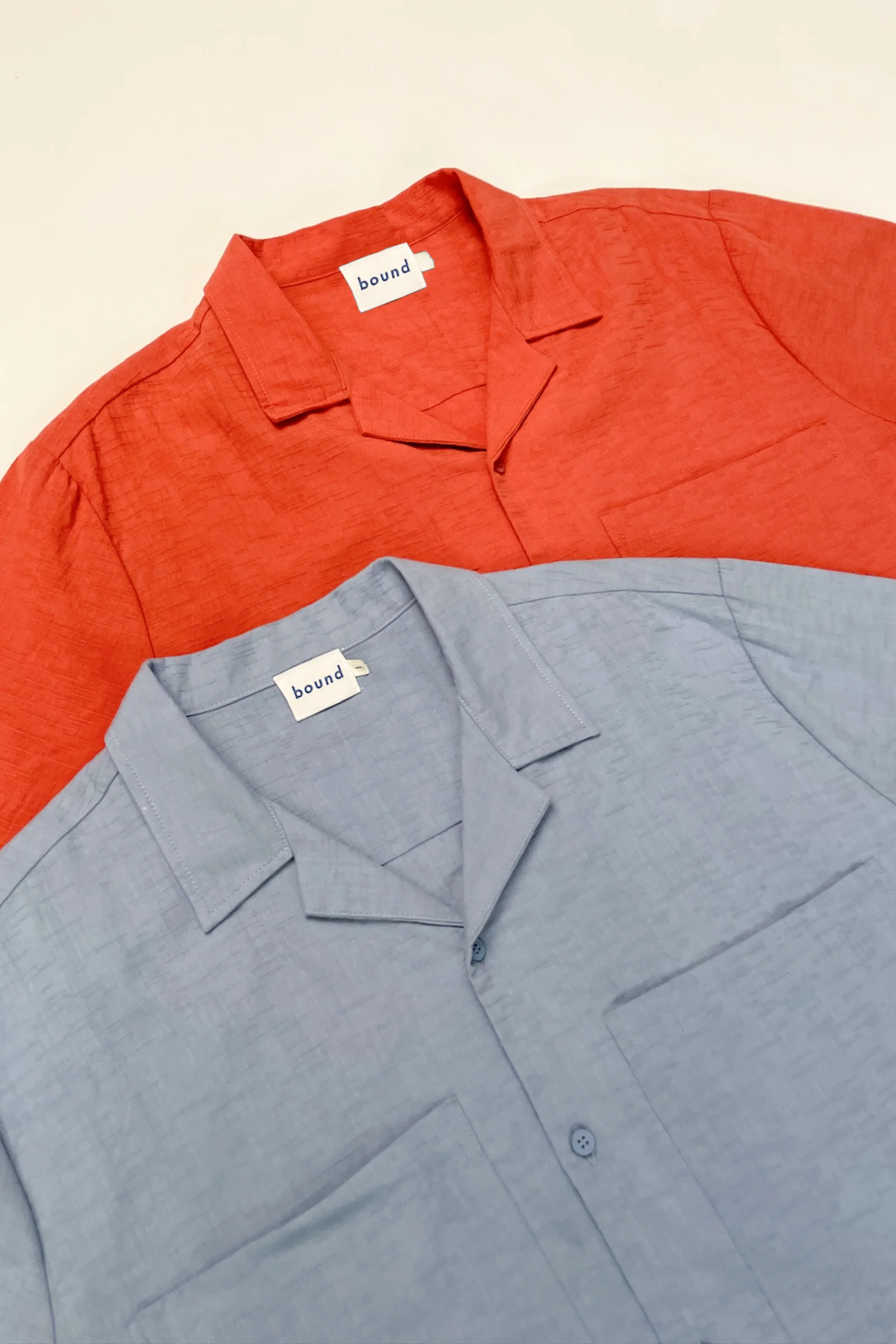 BLUE OVERSIZED TEXTURED COTTON SHIRT - Image 10