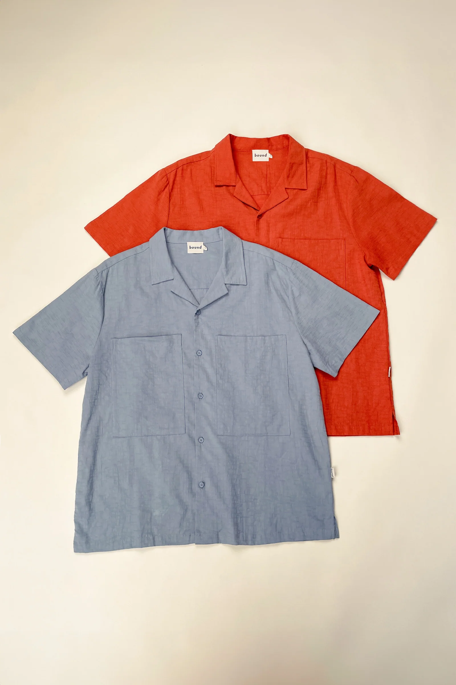 BLUE OVERSIZED TEXTURED COTTON SHIRT - Image 9