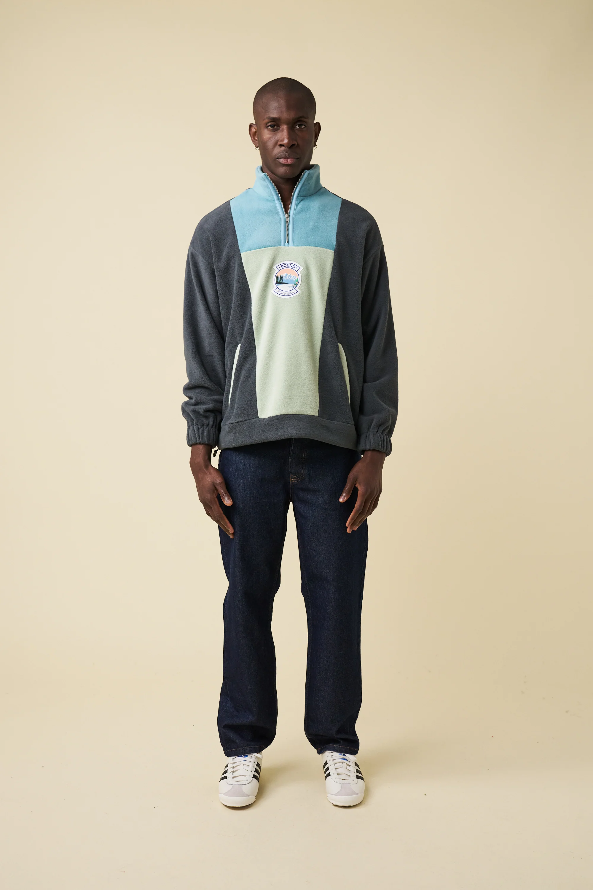 BLUE RETRO FLEECE PULLOVER - Image 3