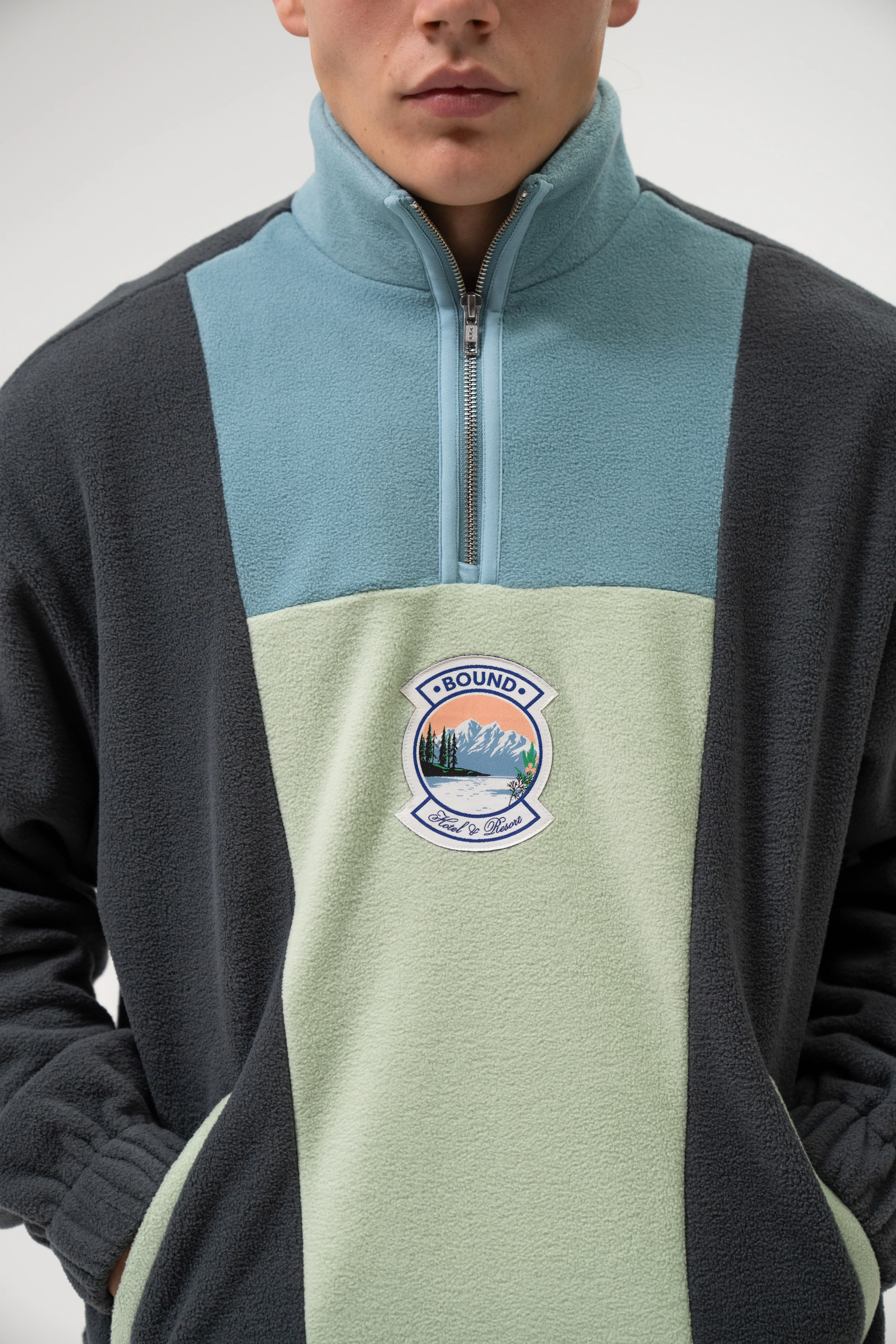 BLUE RETRO FLEECE PULLOVER - Image 4