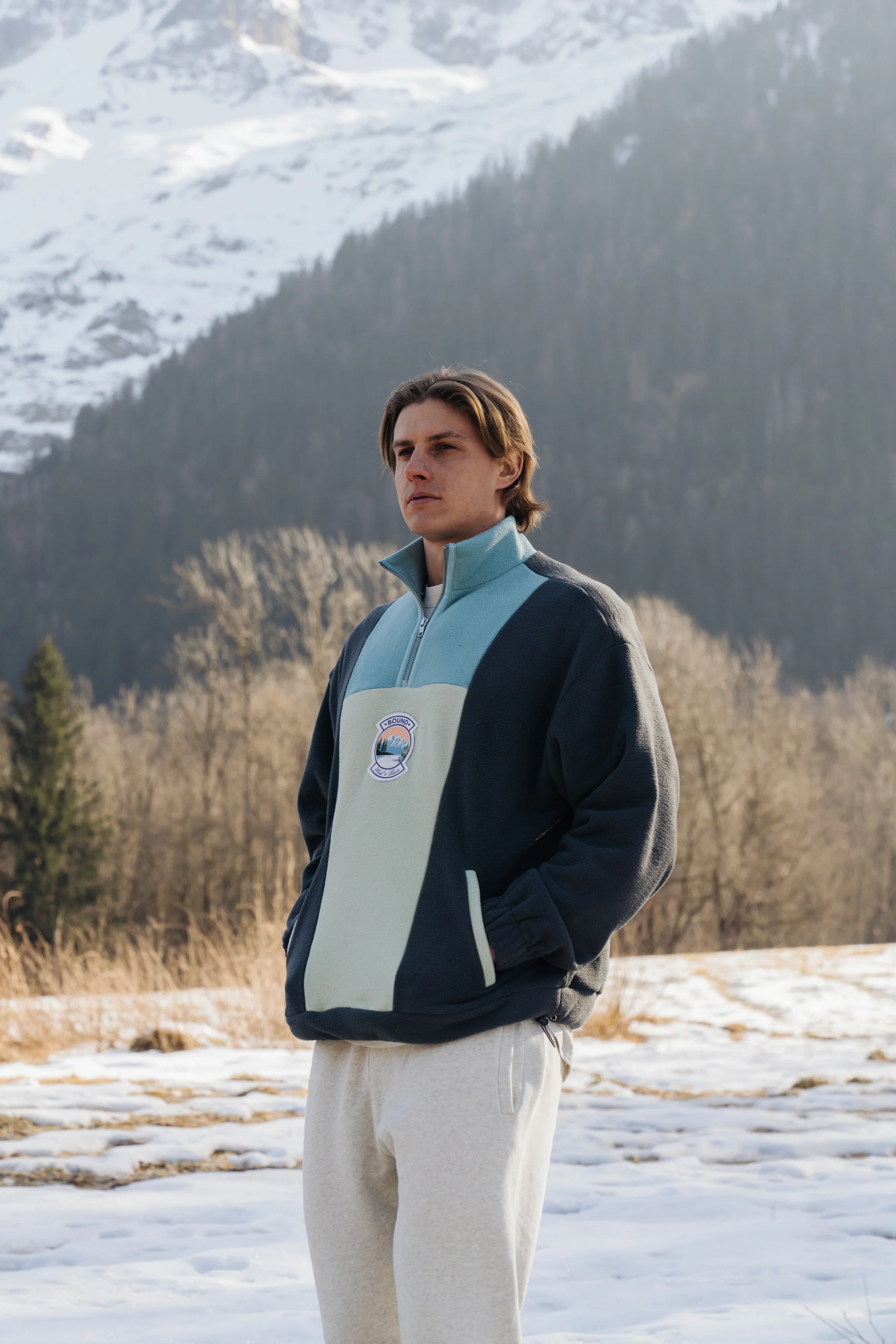 BLUE RETRO FLEECE PULLOVER - Image 7
