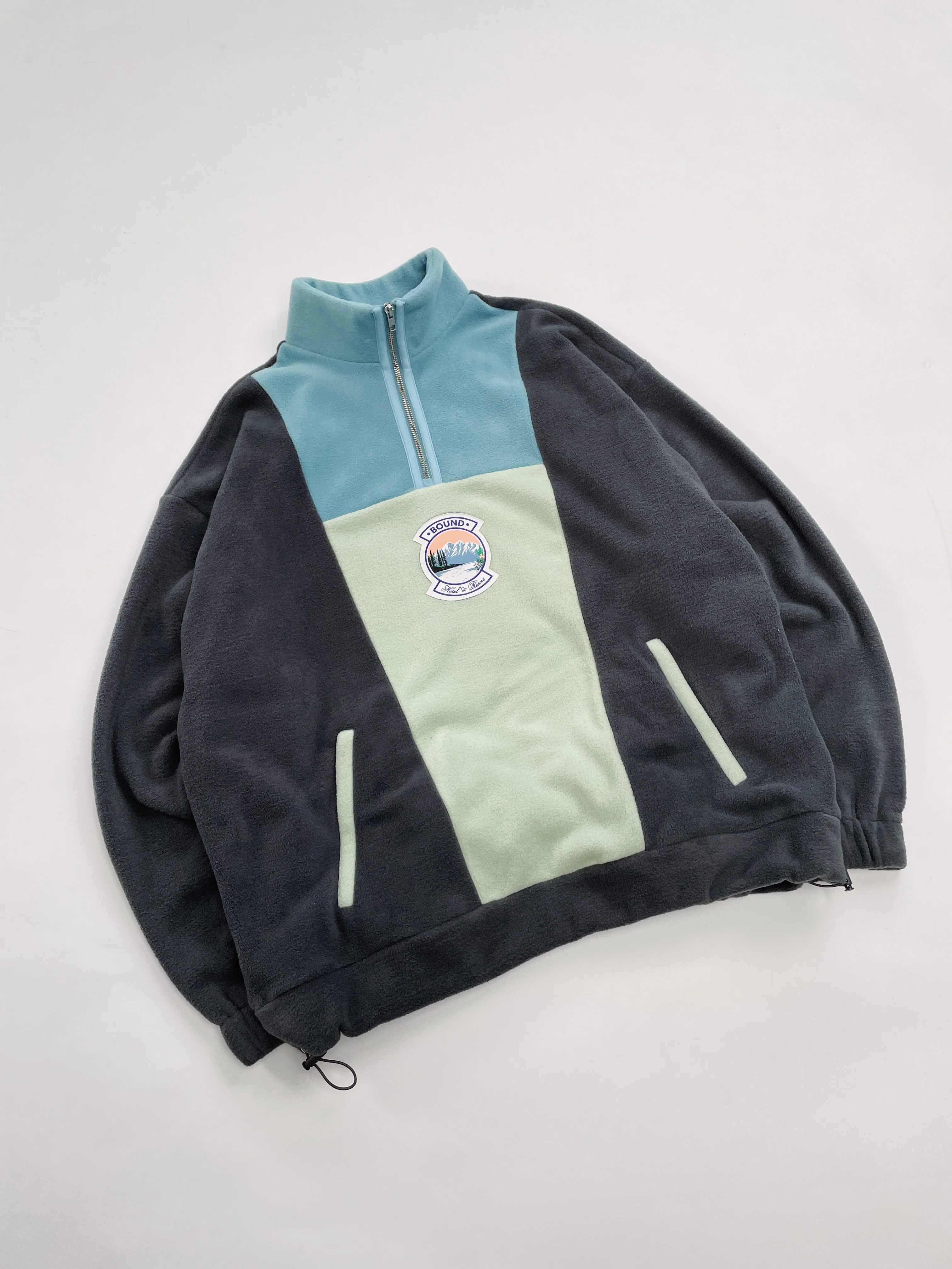 BLUE RETRO FLEECE PULLOVER - Image 9