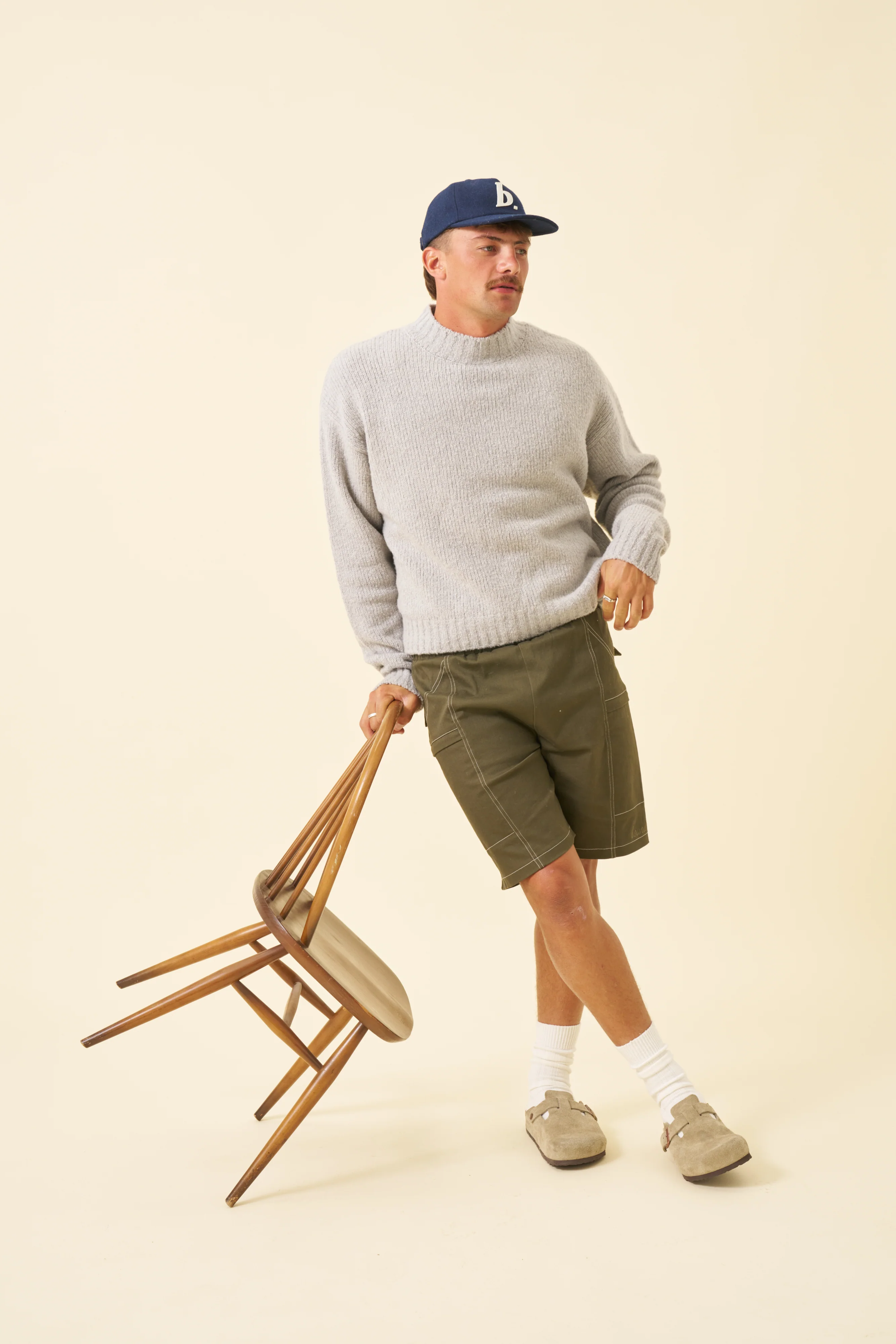 BOTHA CROPPED WOOL KNIT - GREY - Image 3