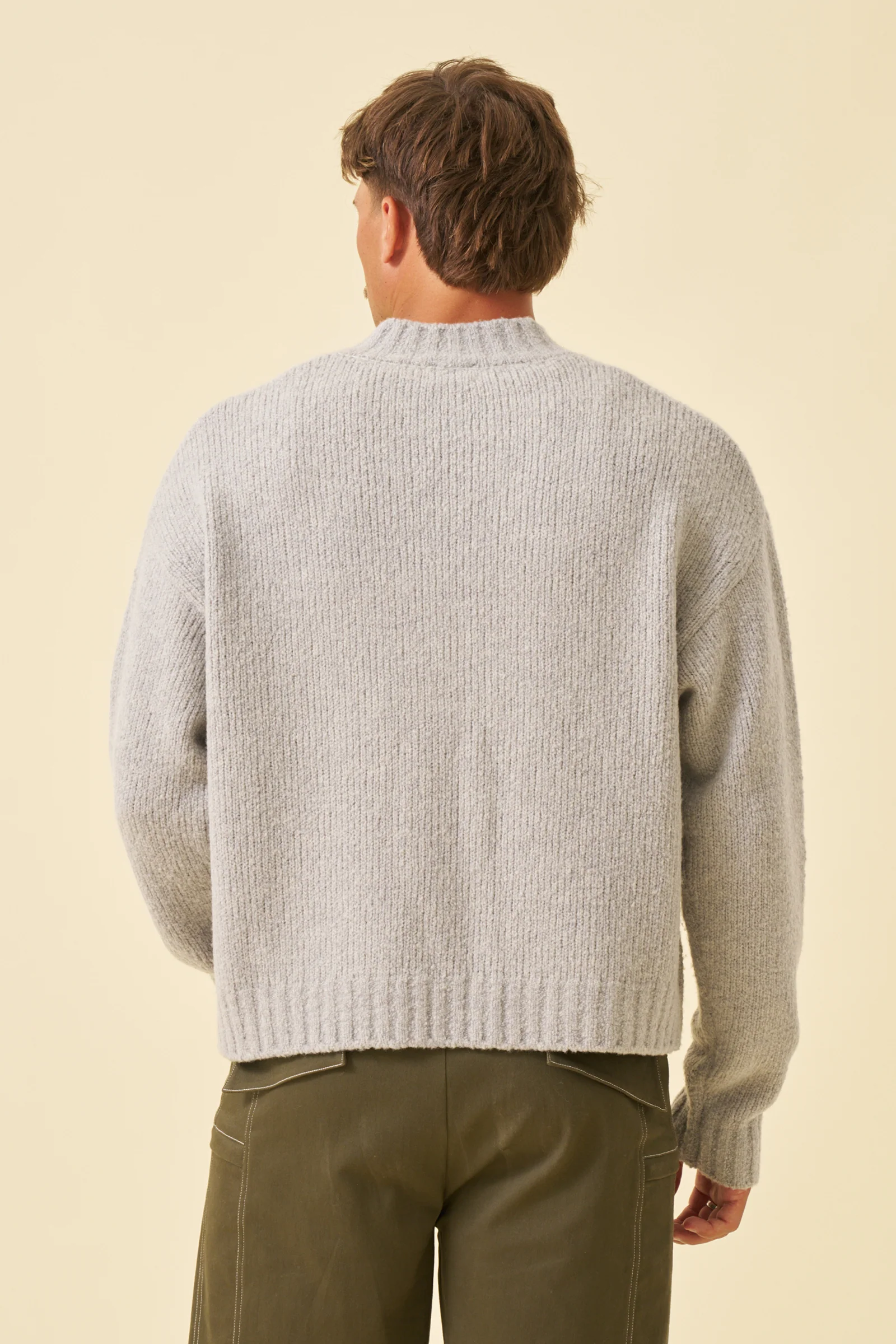 BOTHA CROPPED WOOL KNIT - GREY - Image 6