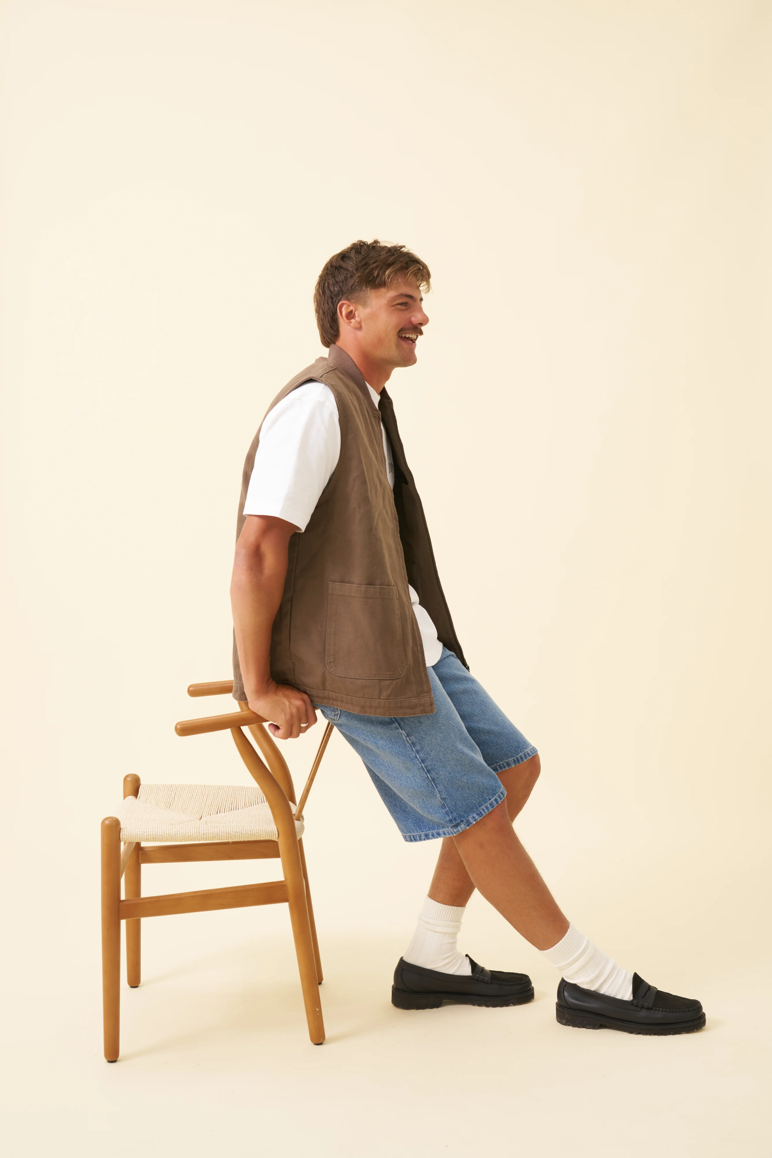BOTHA HEAVY CANVAS VEST - BROWN - Image 10