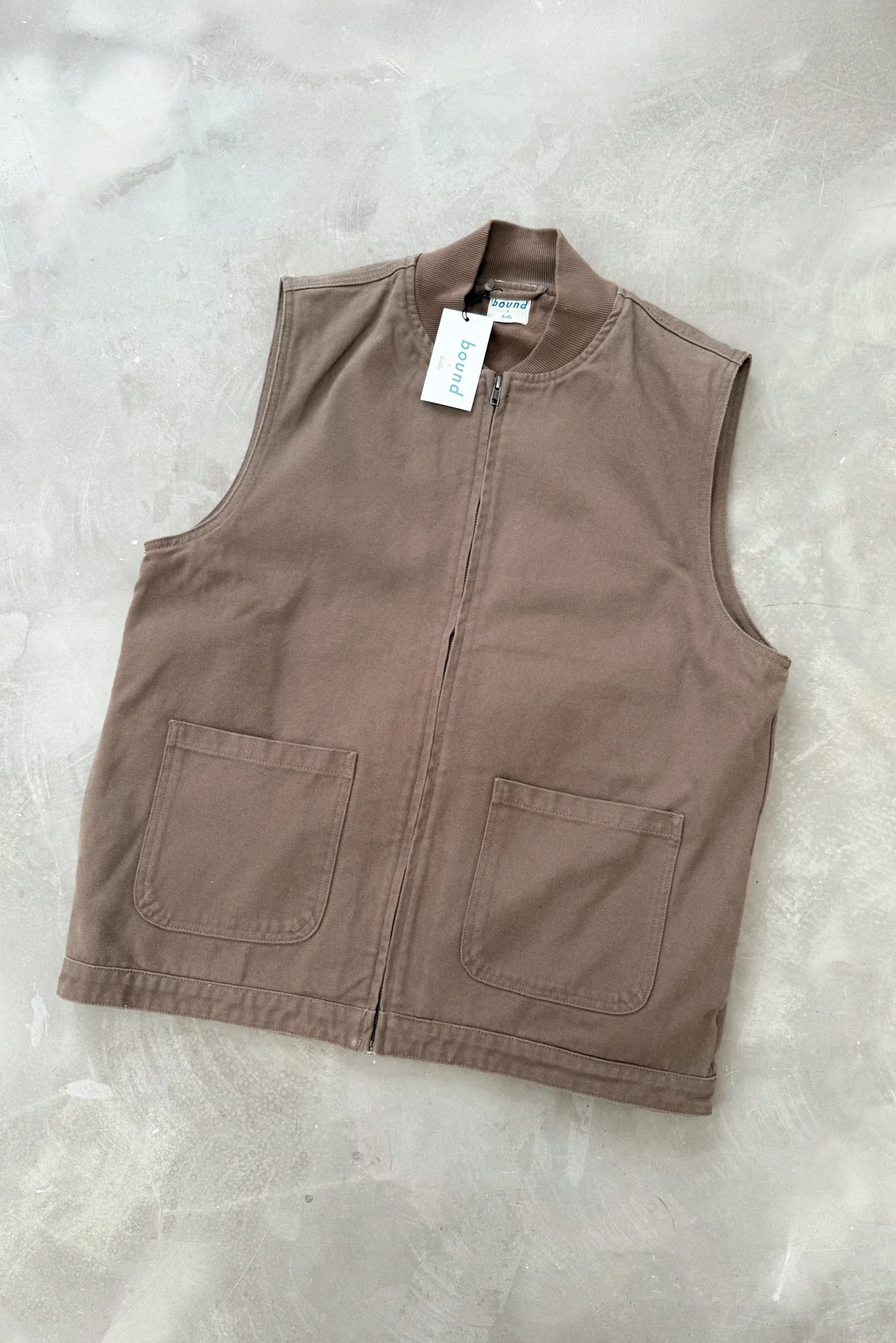 BOTHA HEAVY CANVAS VEST - BROWN - Image 12