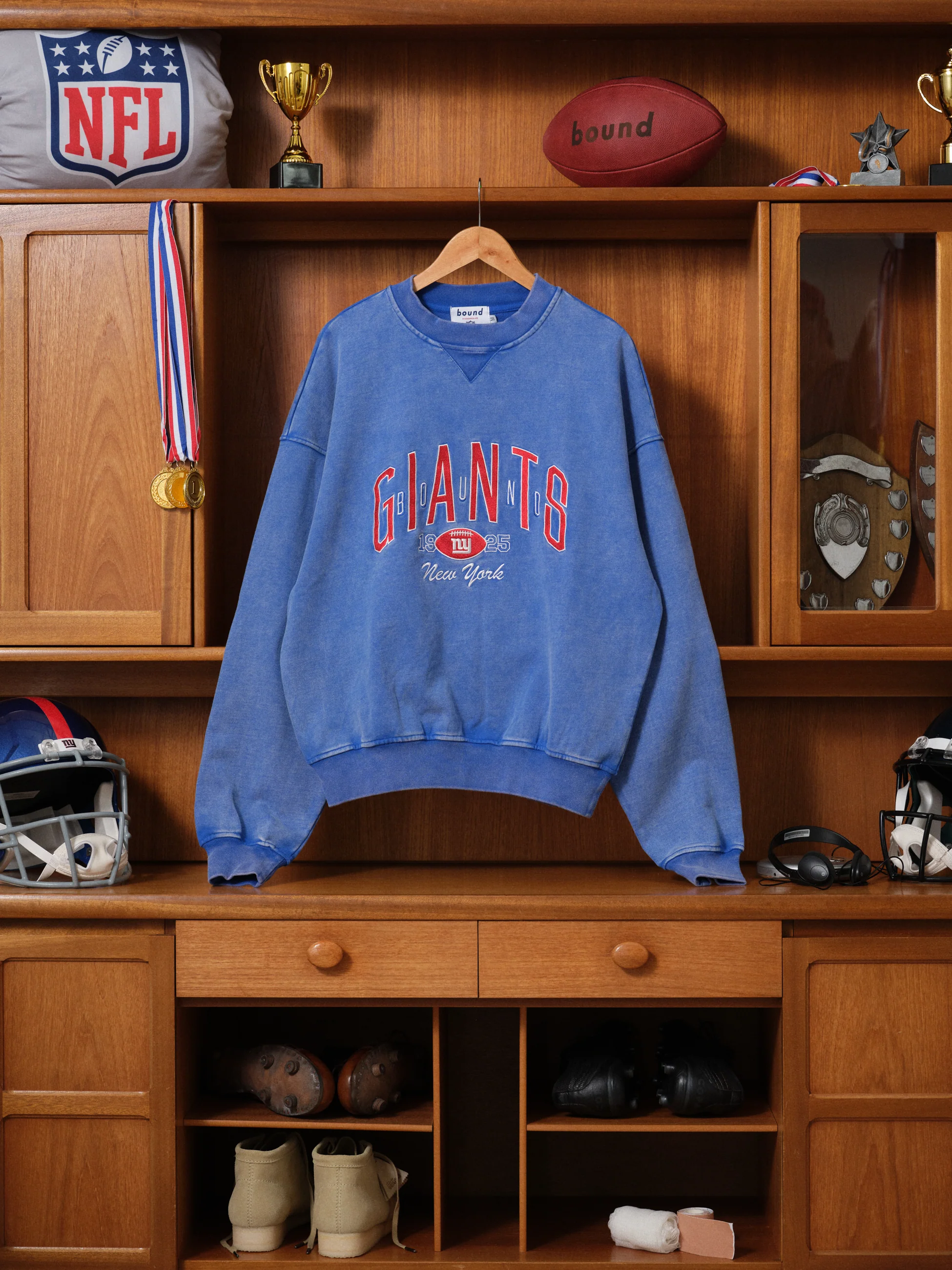 GIANTS VINTAGE WASHED SWEATER - BLUE - Image 4