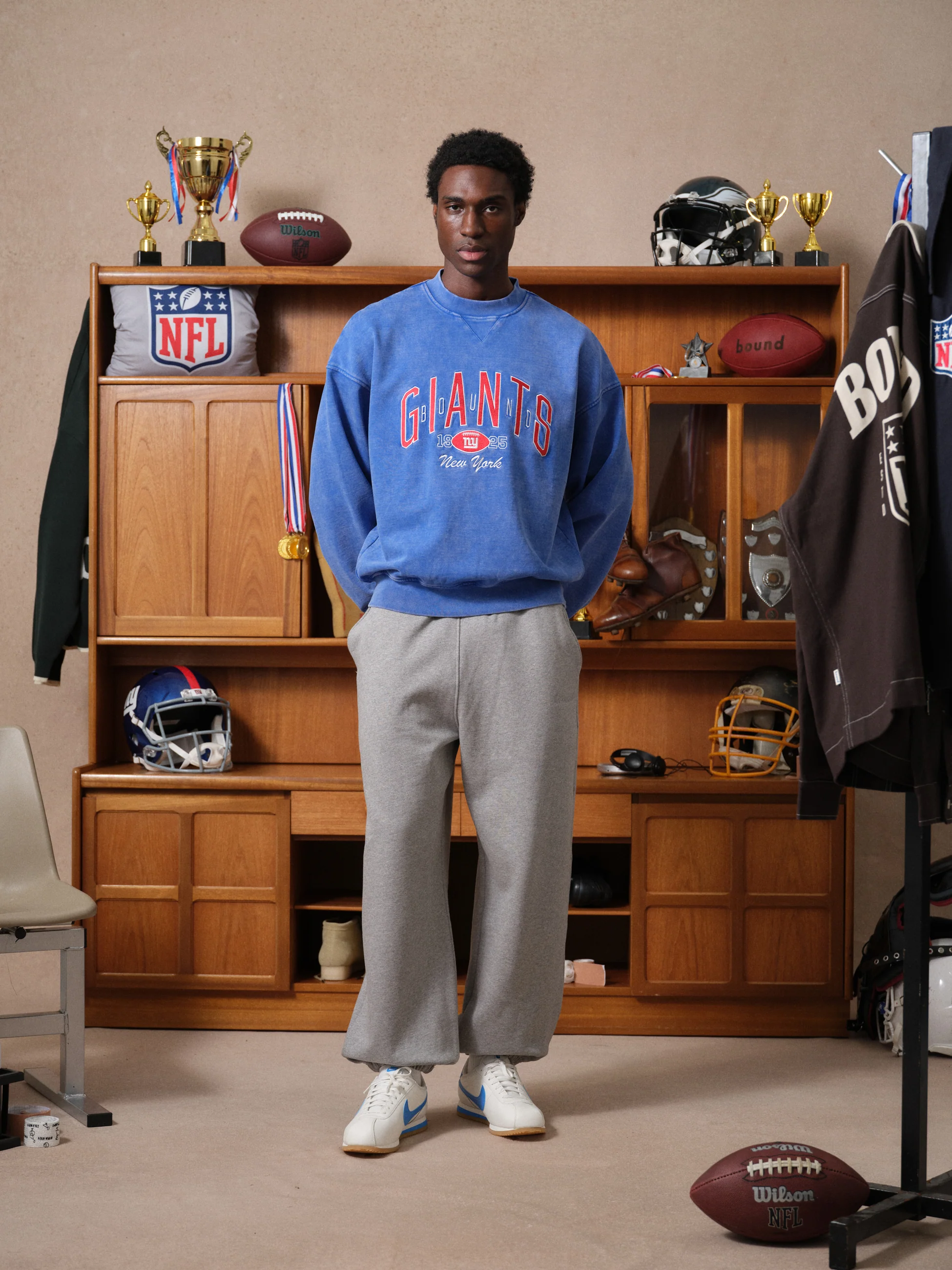 GIANTS VINTAGE WASHED SWEATER - BLUE - Image 8