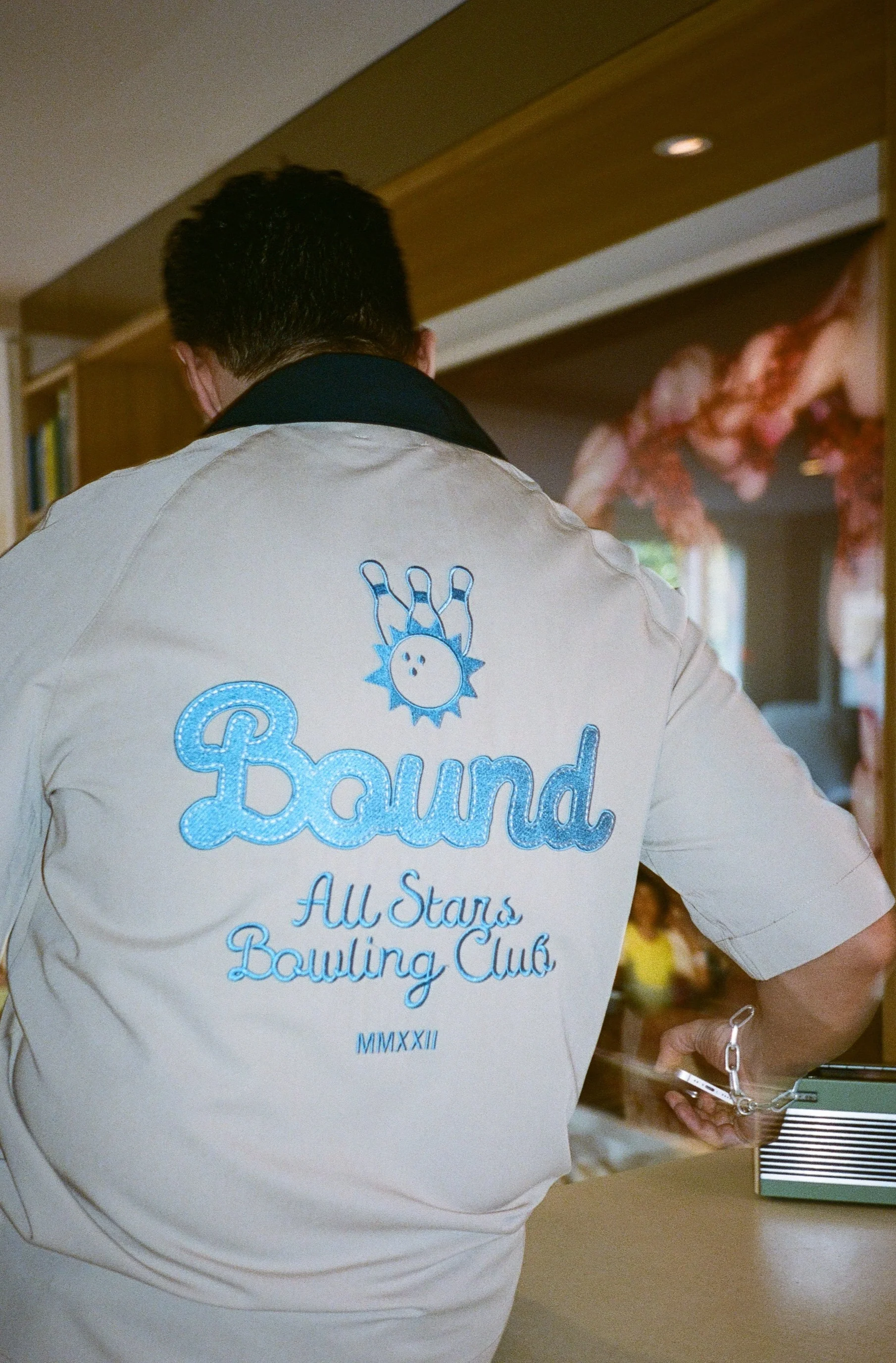 BOWLING CLUB SS EMBROIDERED SHIRT - BEIGE CONTRAST - Image 4