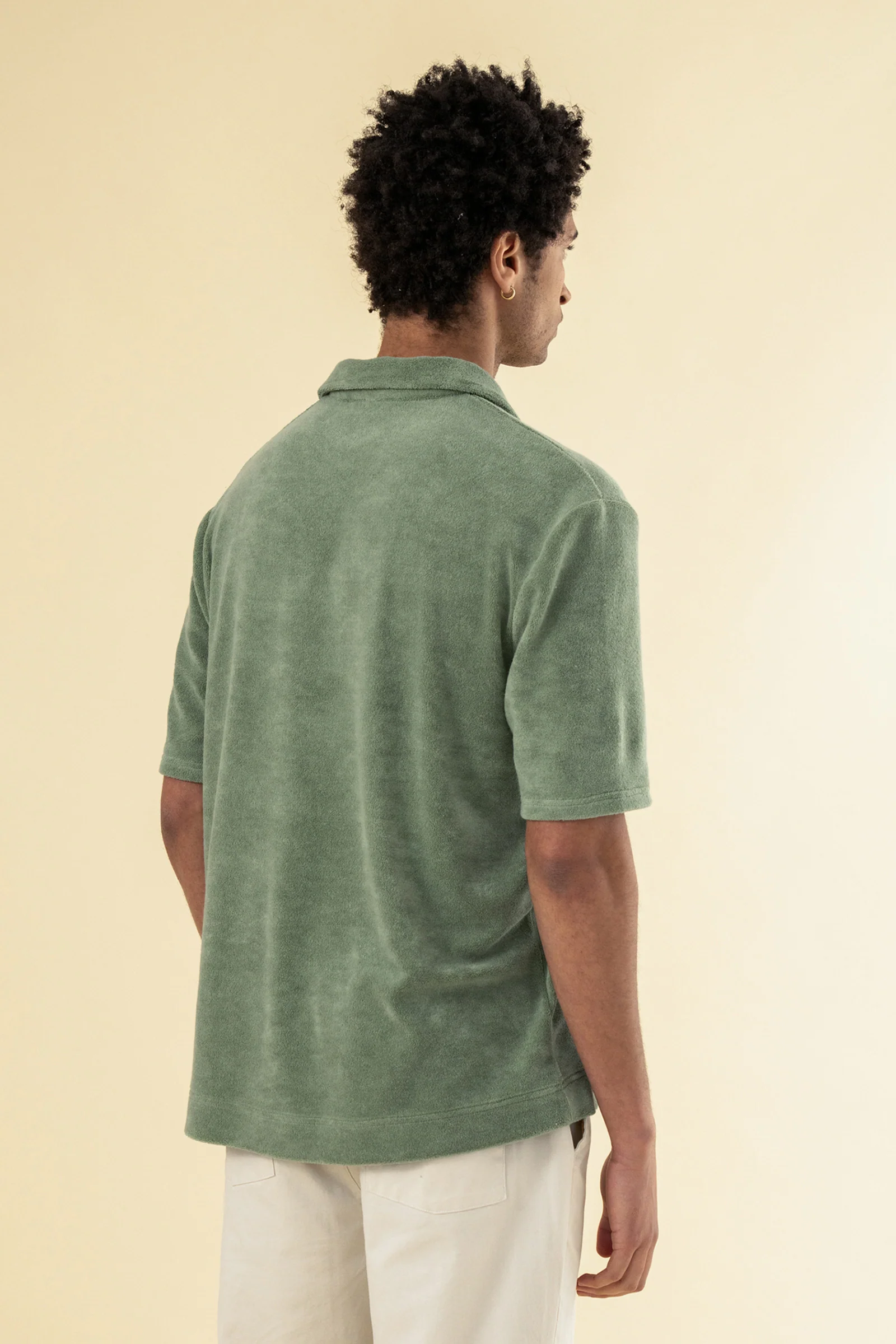 BRADLEY TERRY TOWEL POLO - GREEN - Image 4