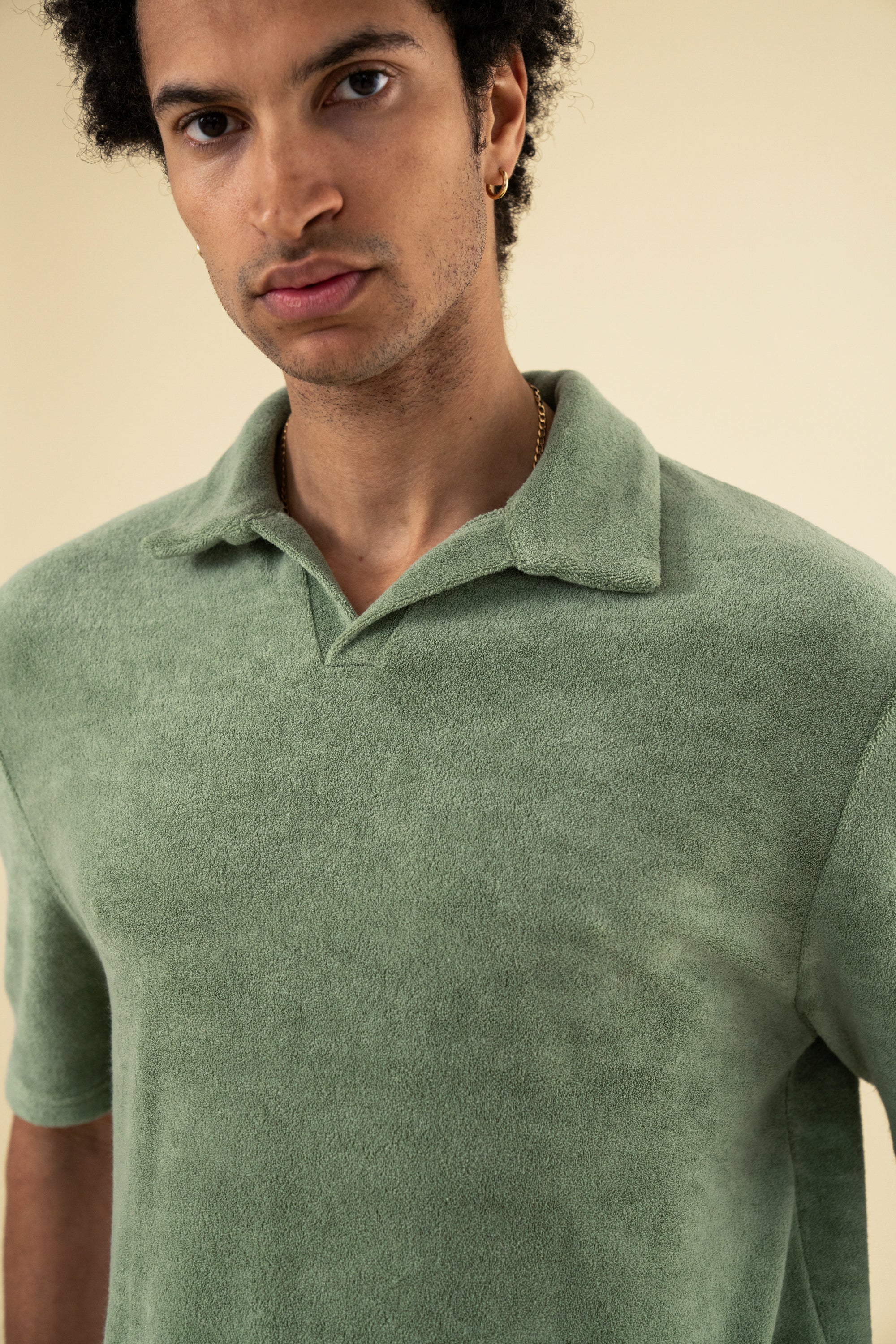 BRADLEY TERRY TOWEL POLO - GREEN - Image 5