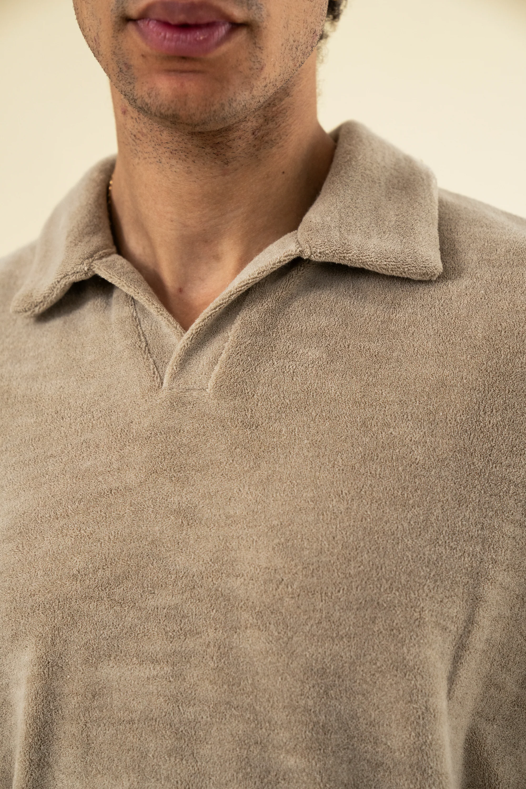 BRADLEY TERRY TOWEL POLO - TAN - Image 5