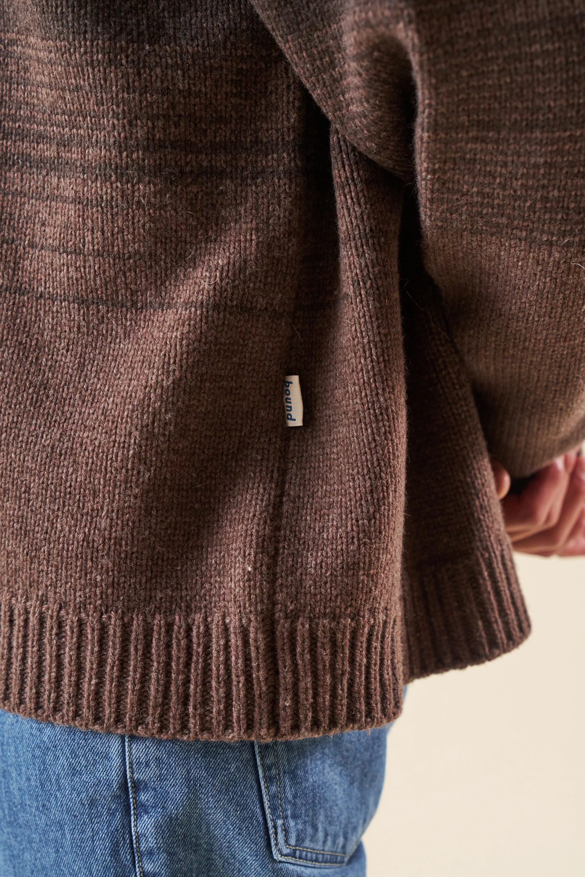BROWN GRADIENT LAMBSWOOL SWEATER - Image 4