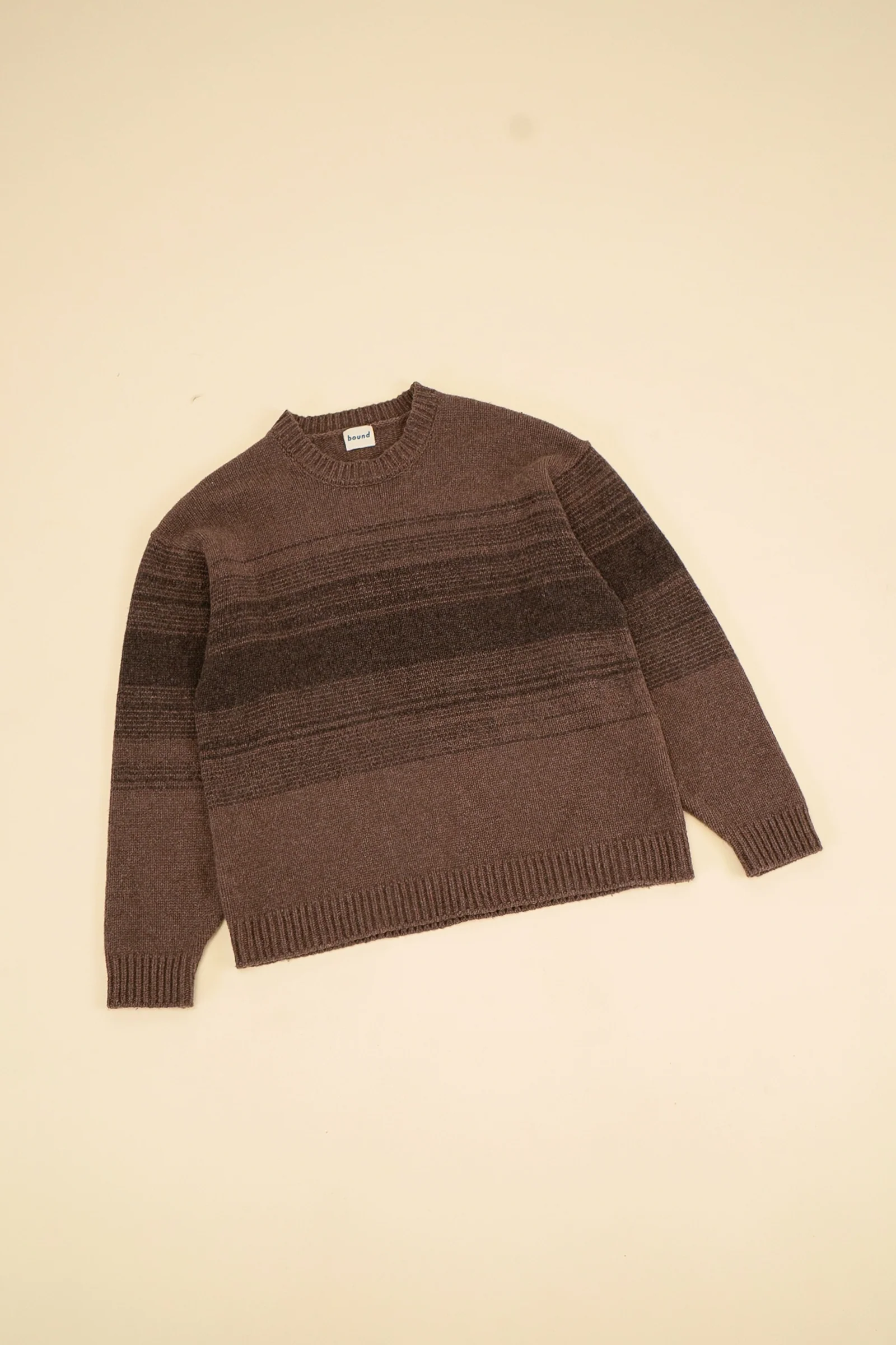 BROWN GRADIENT LAMBSWOOL SWEATER - Image 9