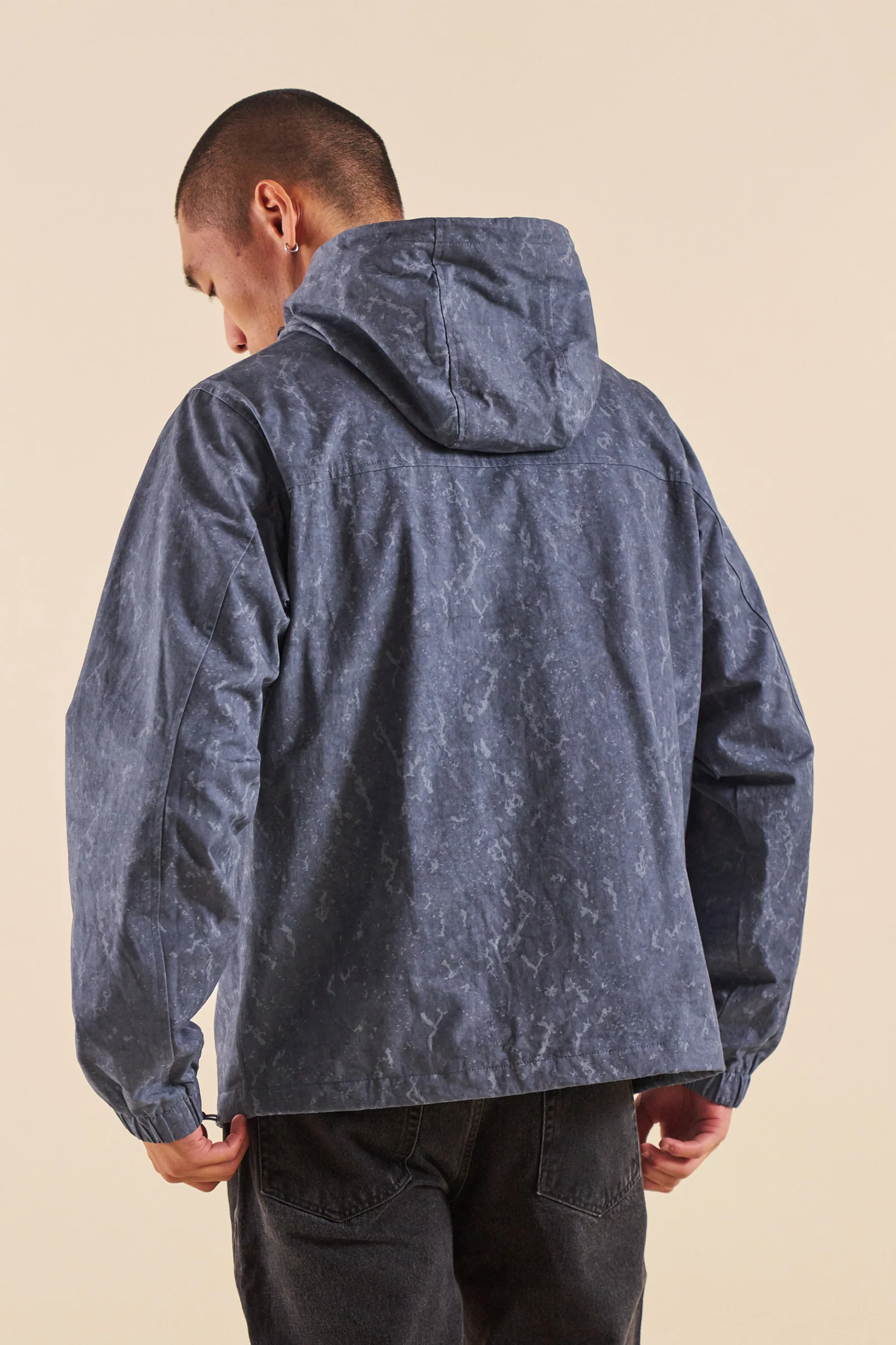 CAMO BLUE CANVAS SMOCK JACKET - Image 2