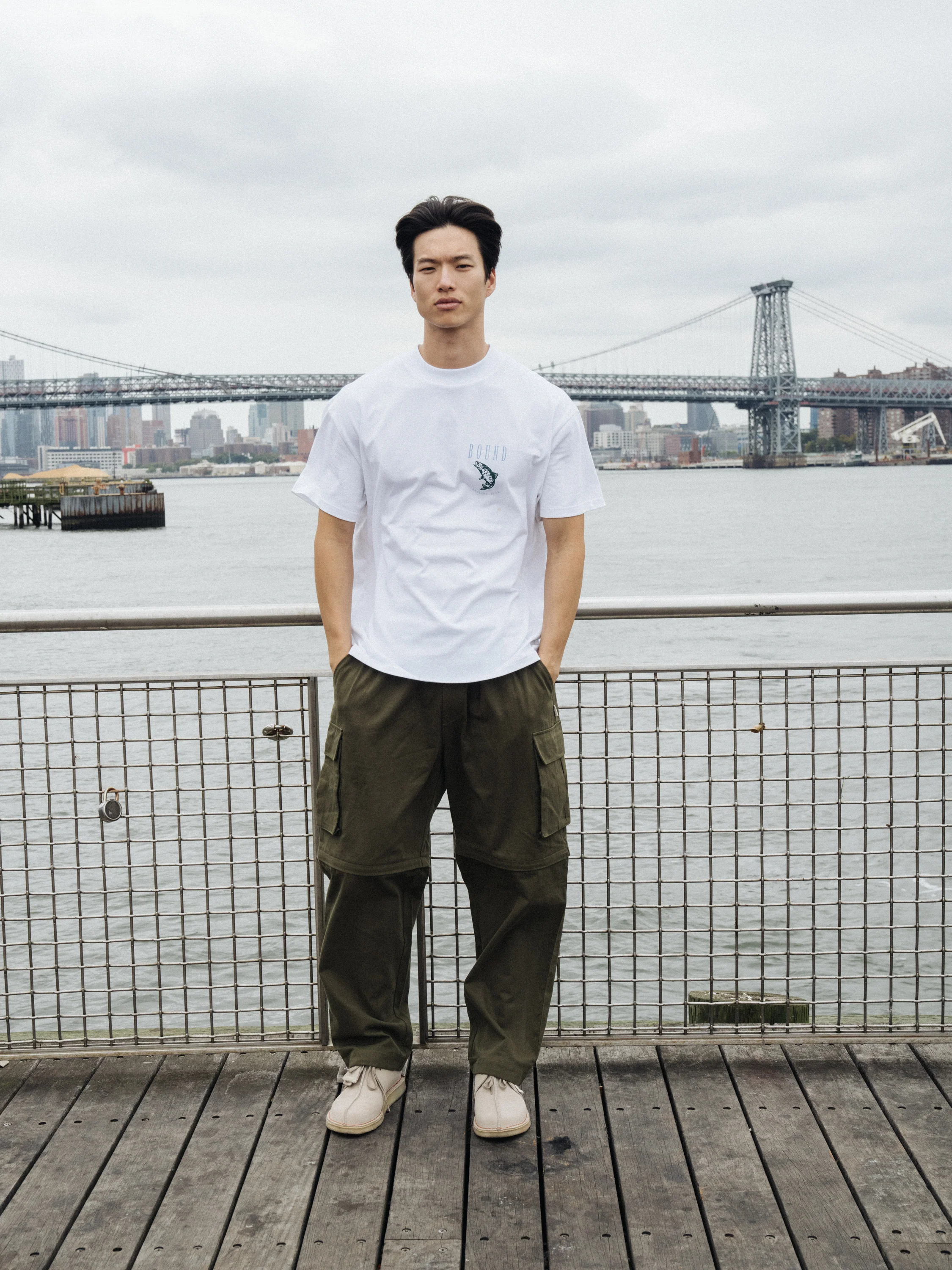 CANVAS CARGO TROUSER + SHORT ZIP OFFS - ARMY GREEN - Image 9