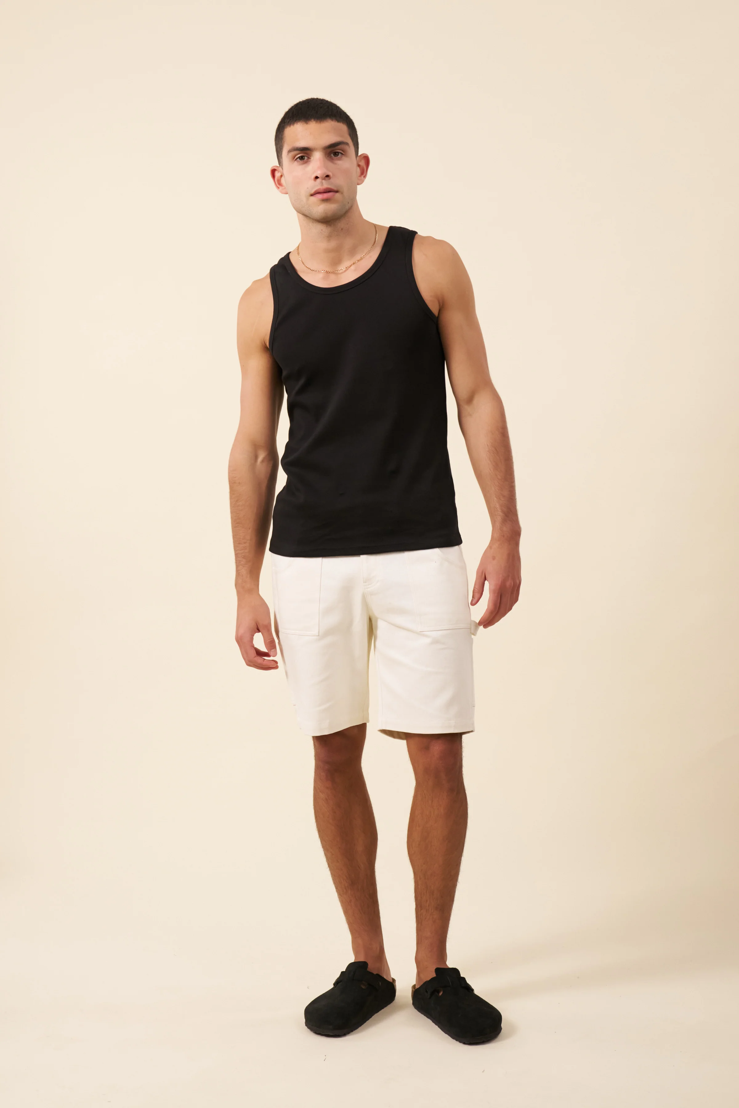 CANVAS CARPENTER SHORTS - ECRU - Image 10