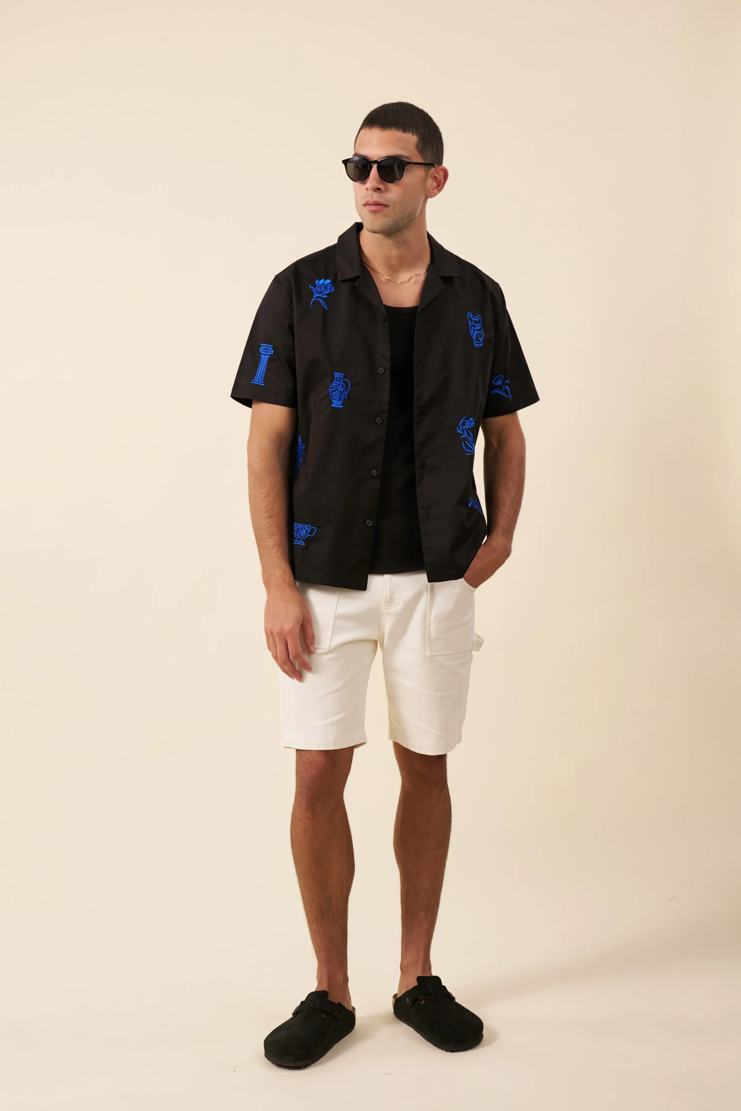 CANVAS CARPENTER SHORTS - ECRU - Image 9