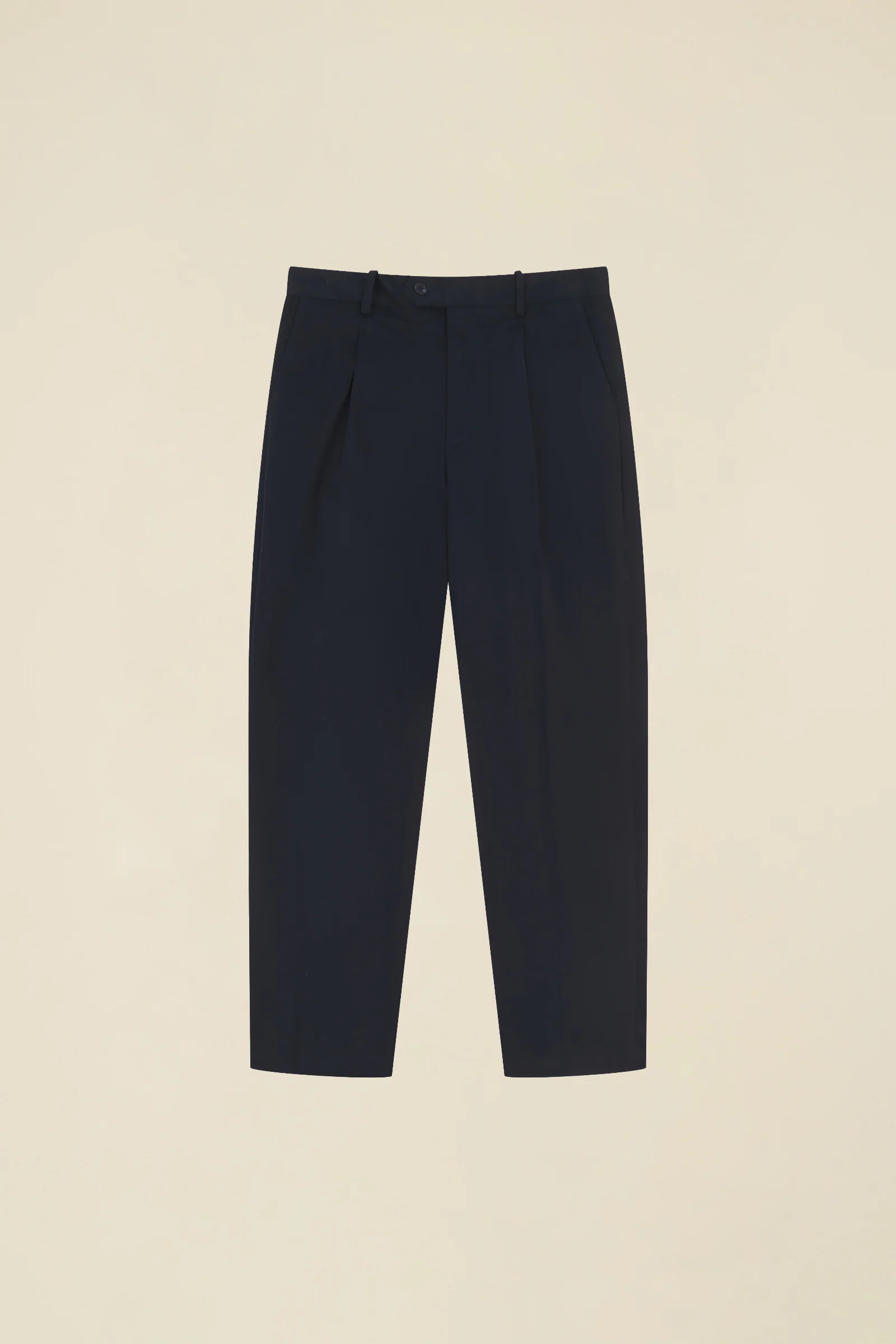 CANVAS PLEATED CHINO - NAVY - Image 9