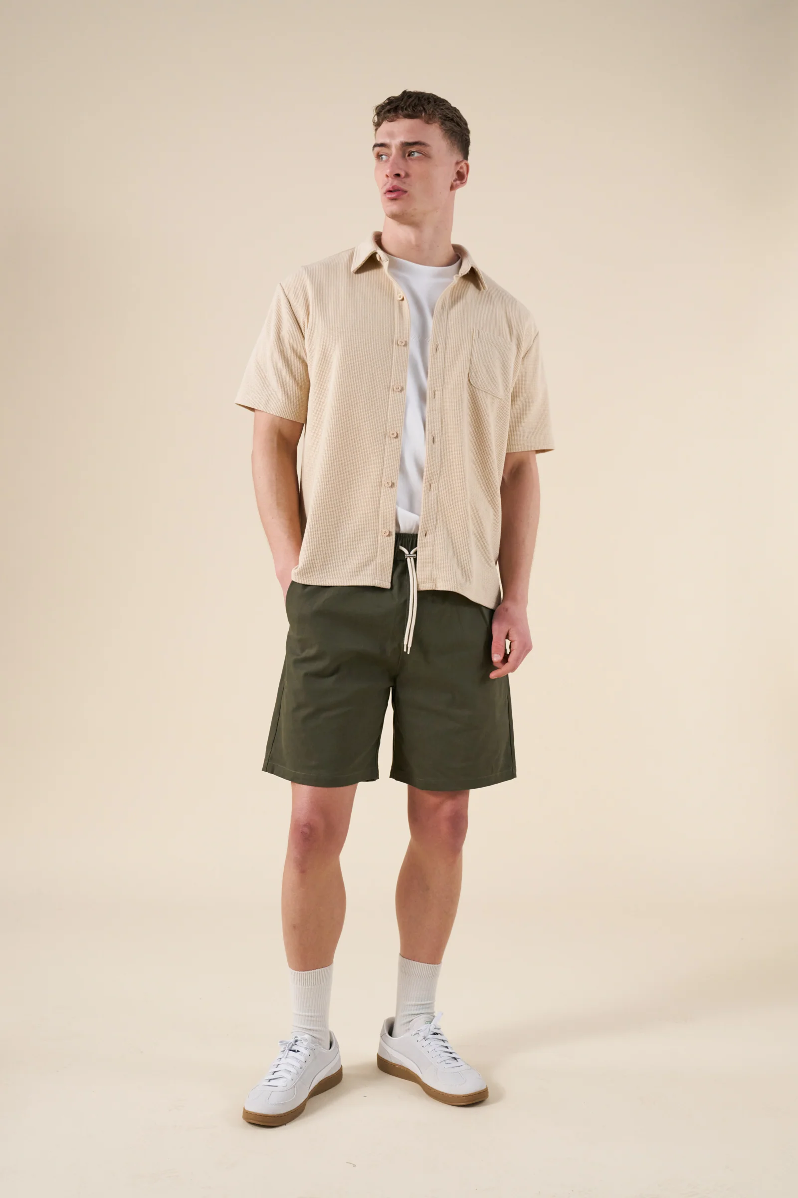 CANVAS SHORTS - ARMY GREEN - Image 2