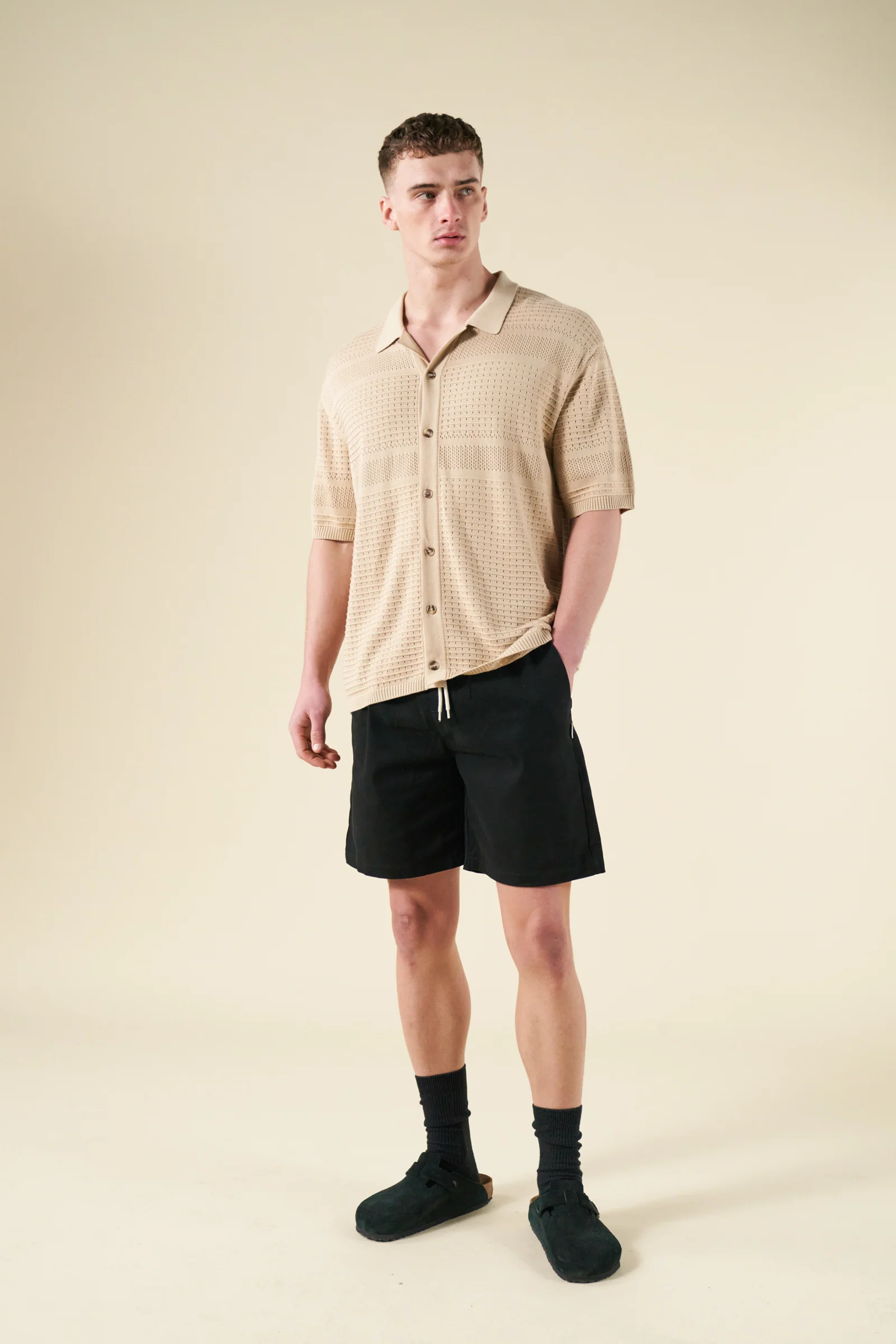 CANVAS SHORTS - BLACK - Image 2