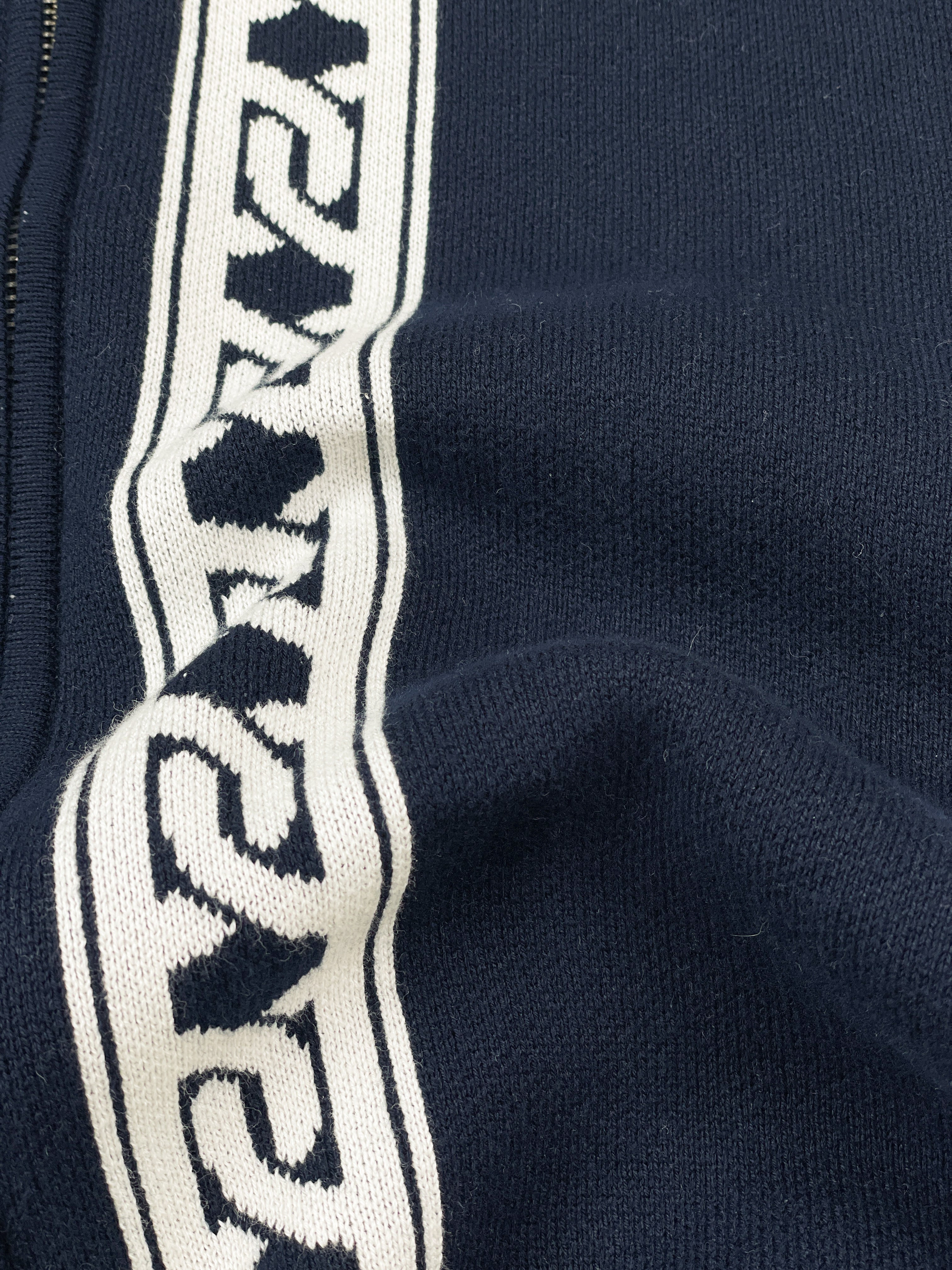 CHAIN FULL ZIP KNIT POLO - NAVY - Image 8