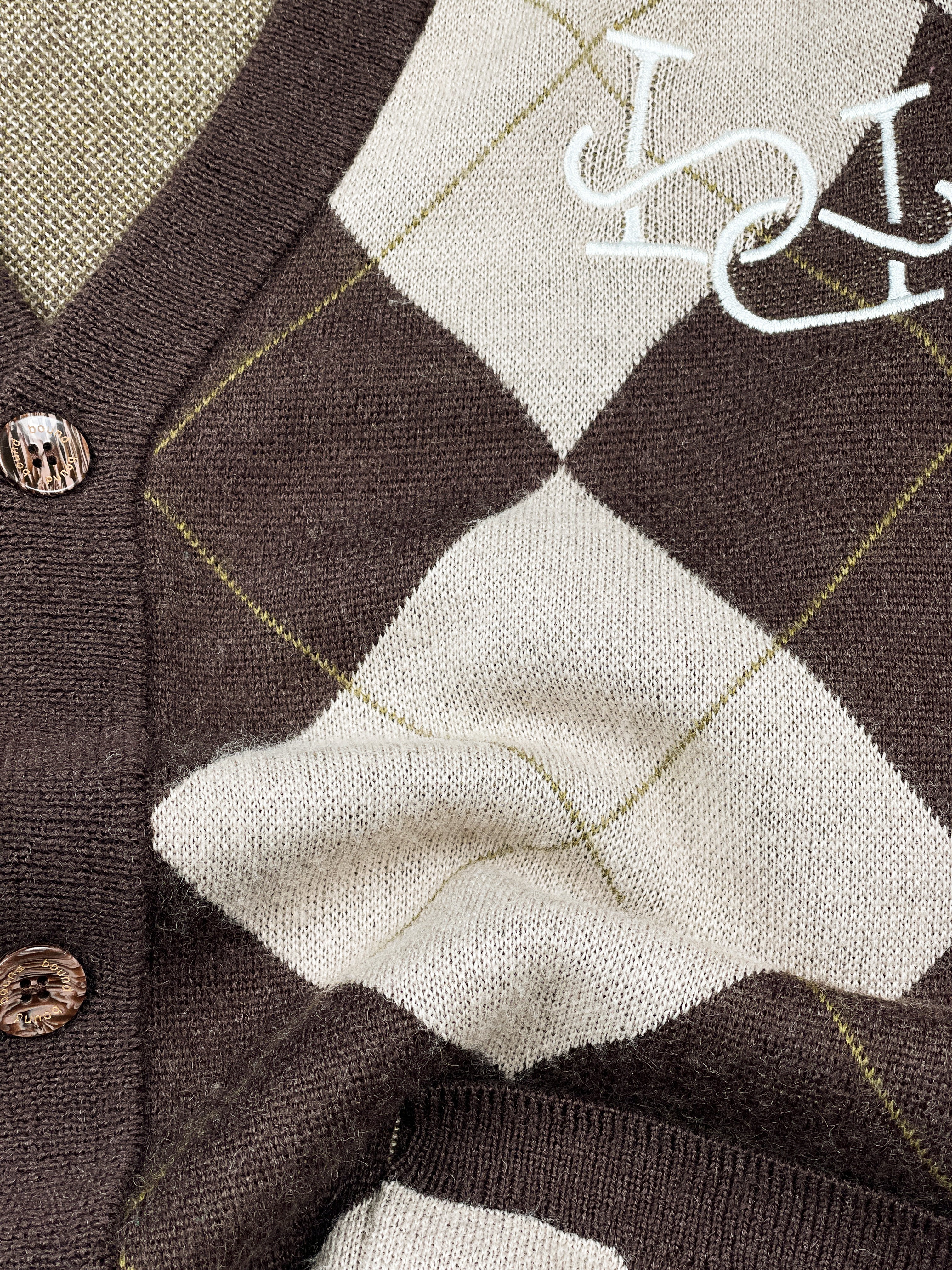 CHECK WOOL GRANDAD CARDIGAN - Image 11