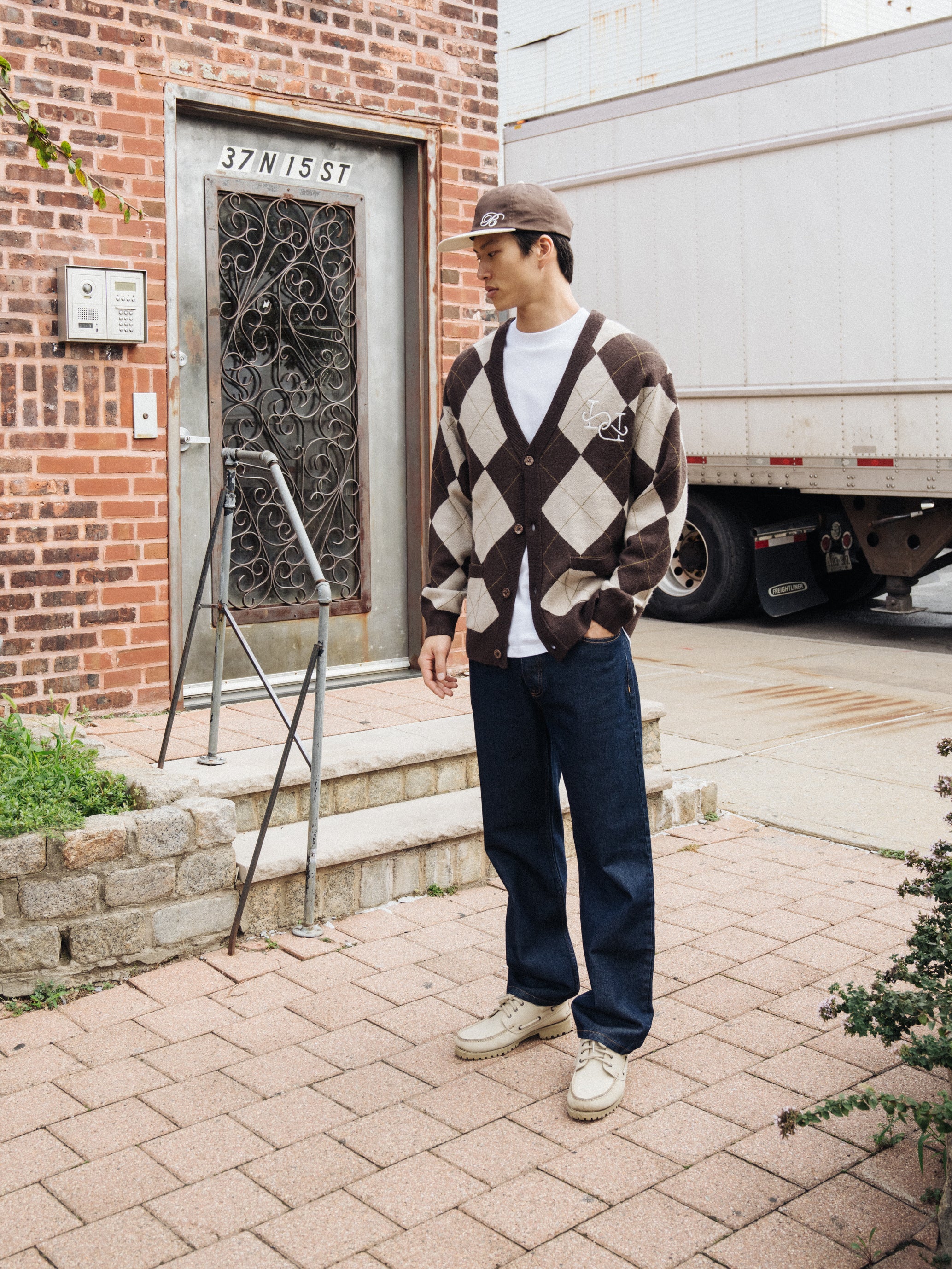 CHECK WOOL GRANDAD CARDIGAN - Image 9