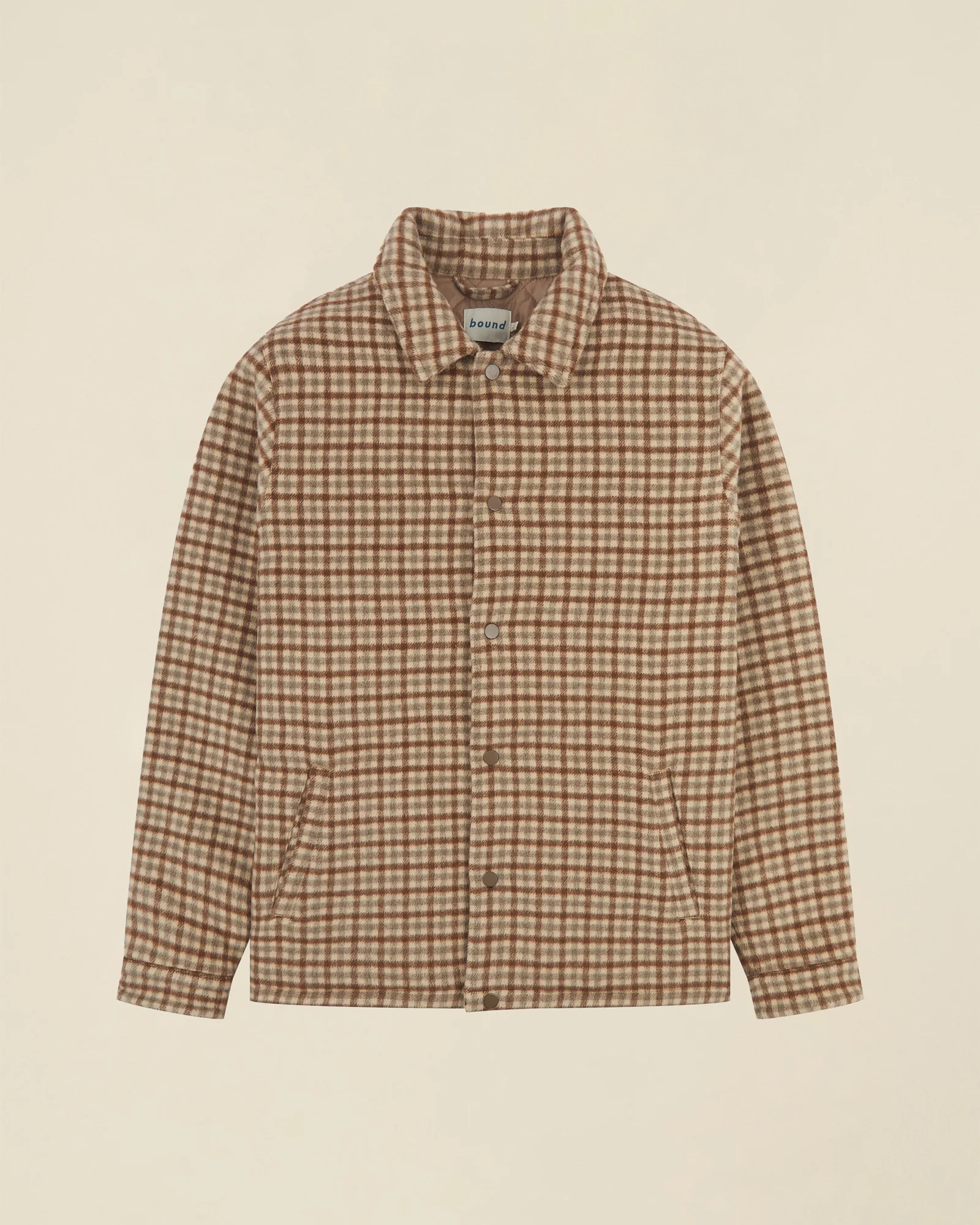 CHECK WOOL QUILTED COACH JACKET - Image 11