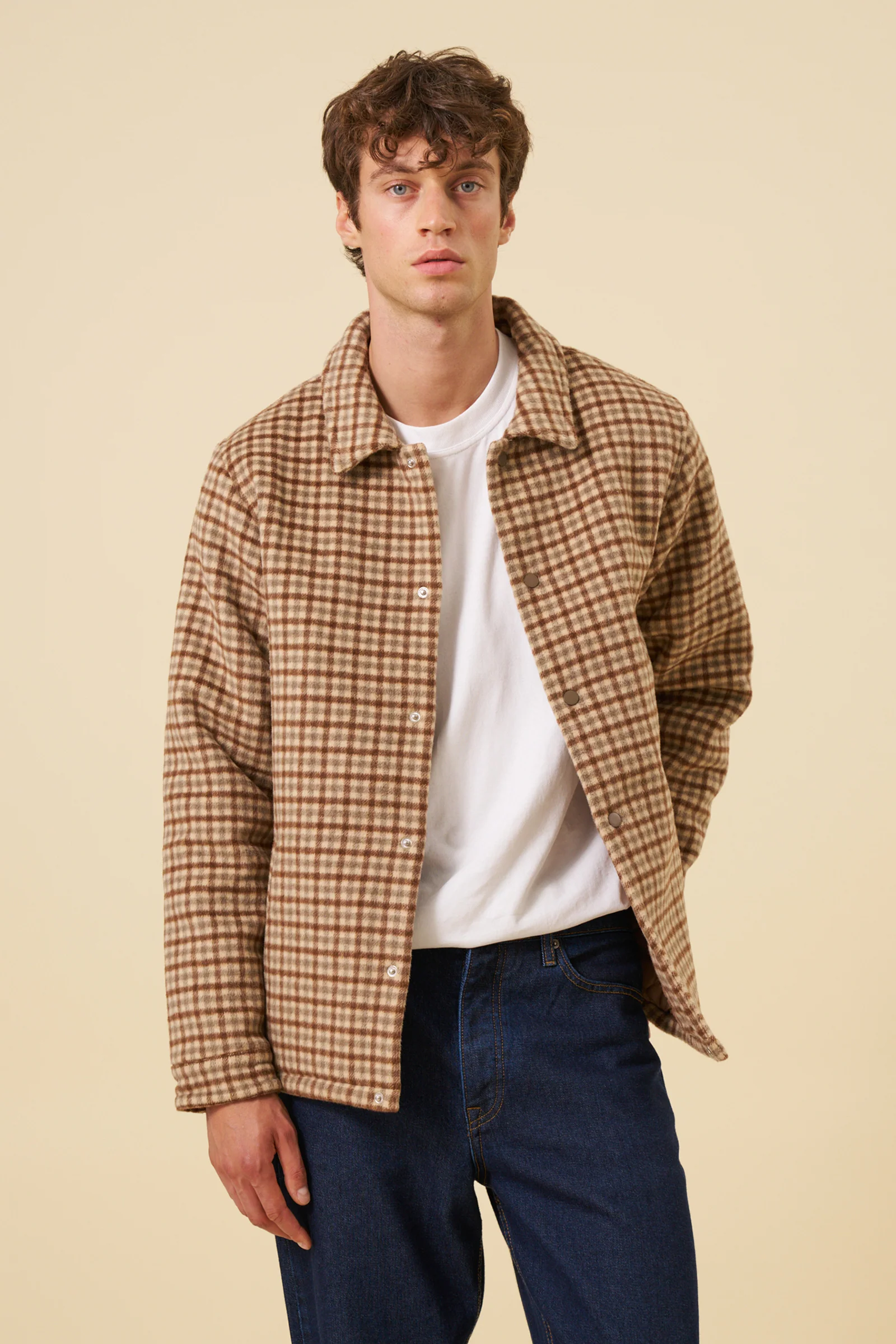 CHECK WOOL QUILTED COACH JACKET - Image 8