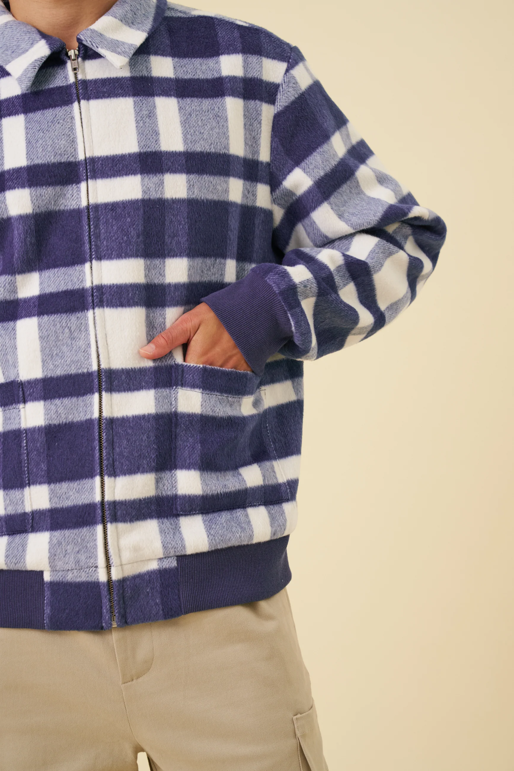 CHECKERED OCEAN WOOL JACKET - Image 5