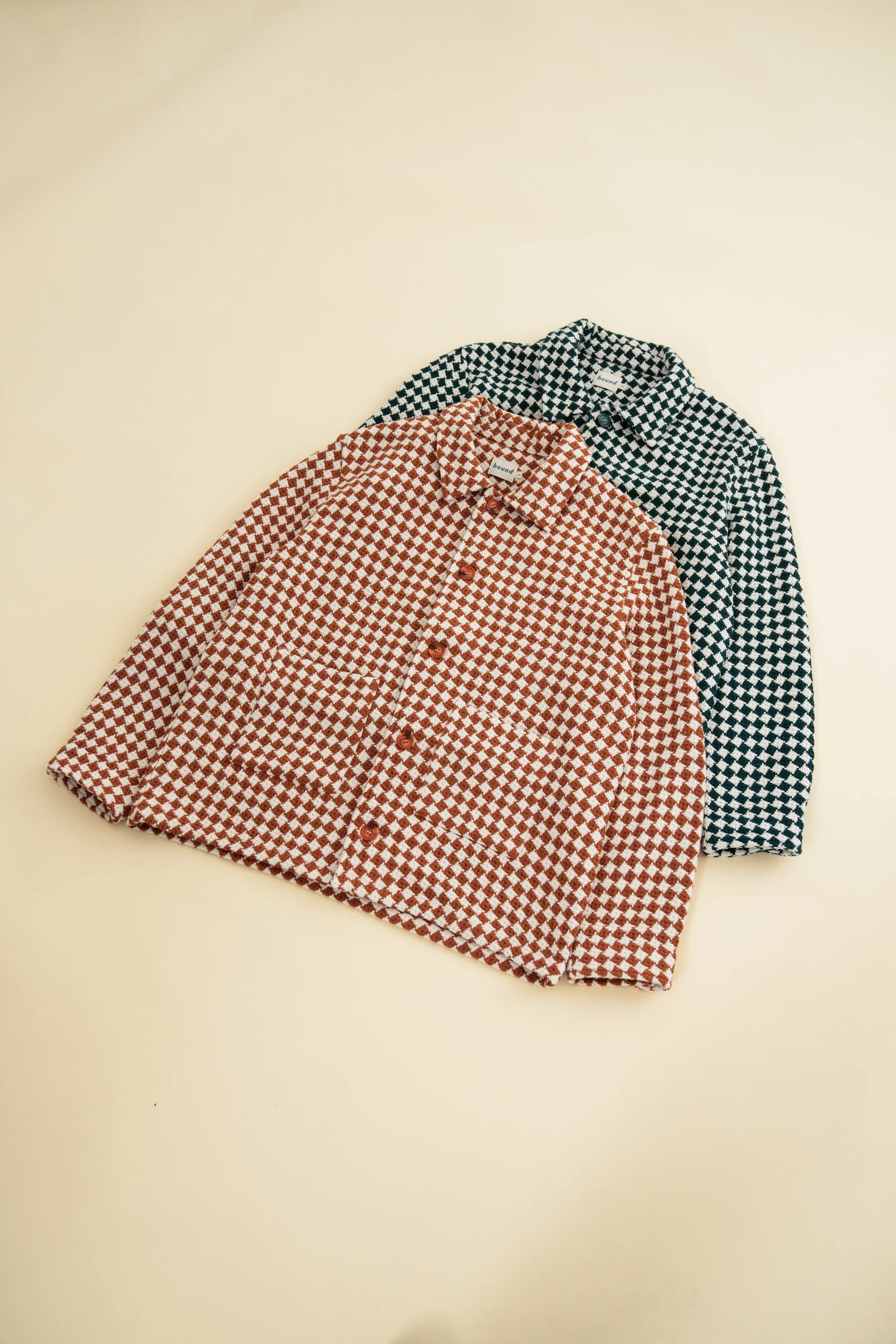 CHECKERED WOVEN OVERSHIRT - BOTTLE GREEN - Image 8