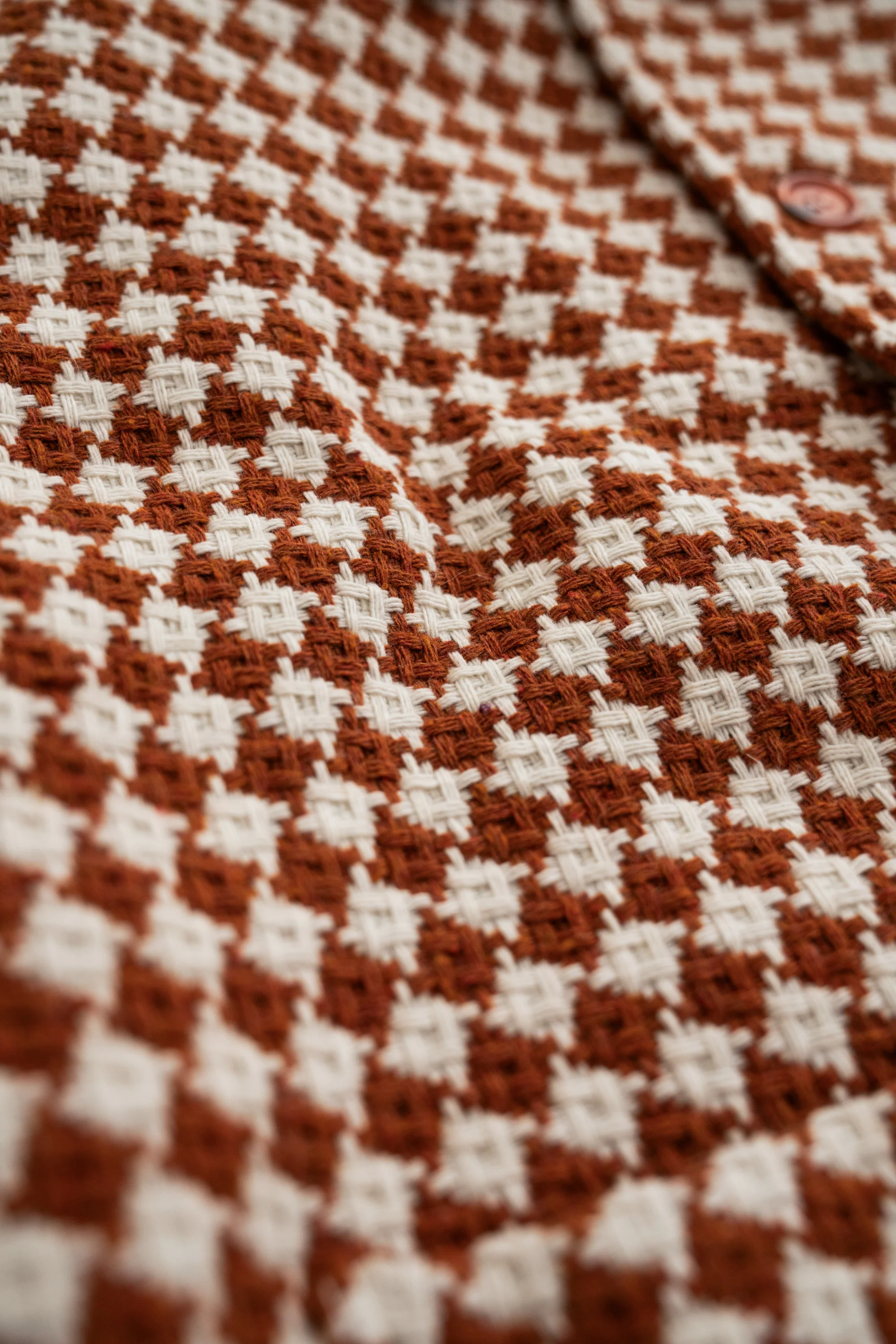 CHECKERED WOVEN OVERSHIRT - RUST - Image 11