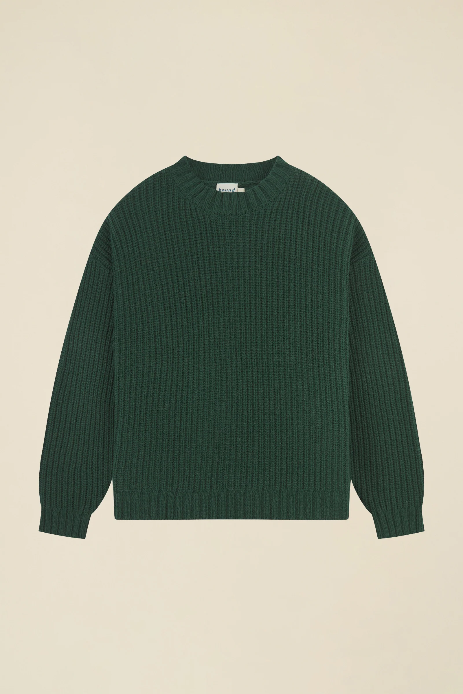 CHUNKY MOCK NECK KNIT - BOTTLE GREEN - Image 10