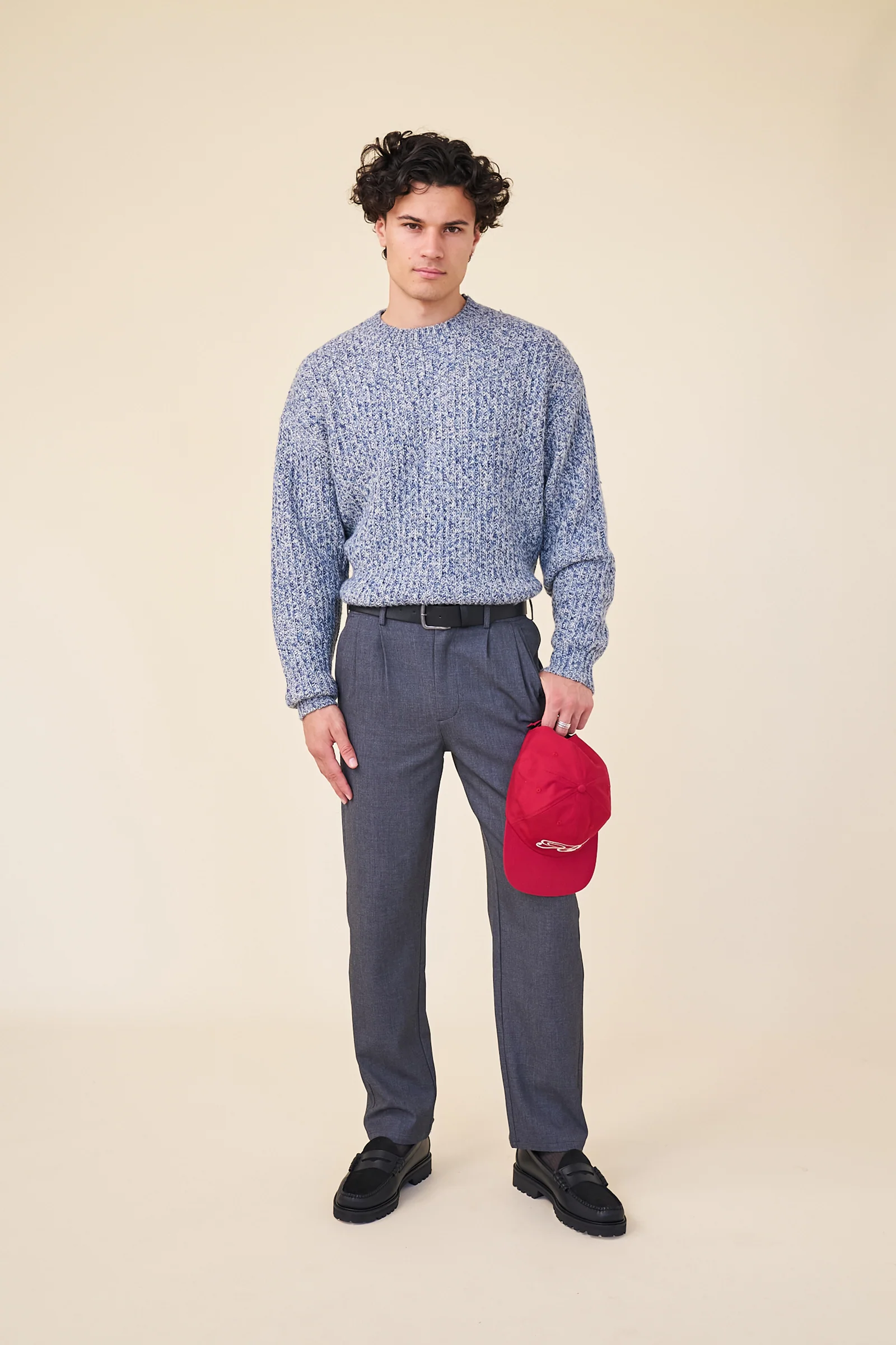 CHUNKY TWIST HEAVY KNIT - PEBBLE - Image 3