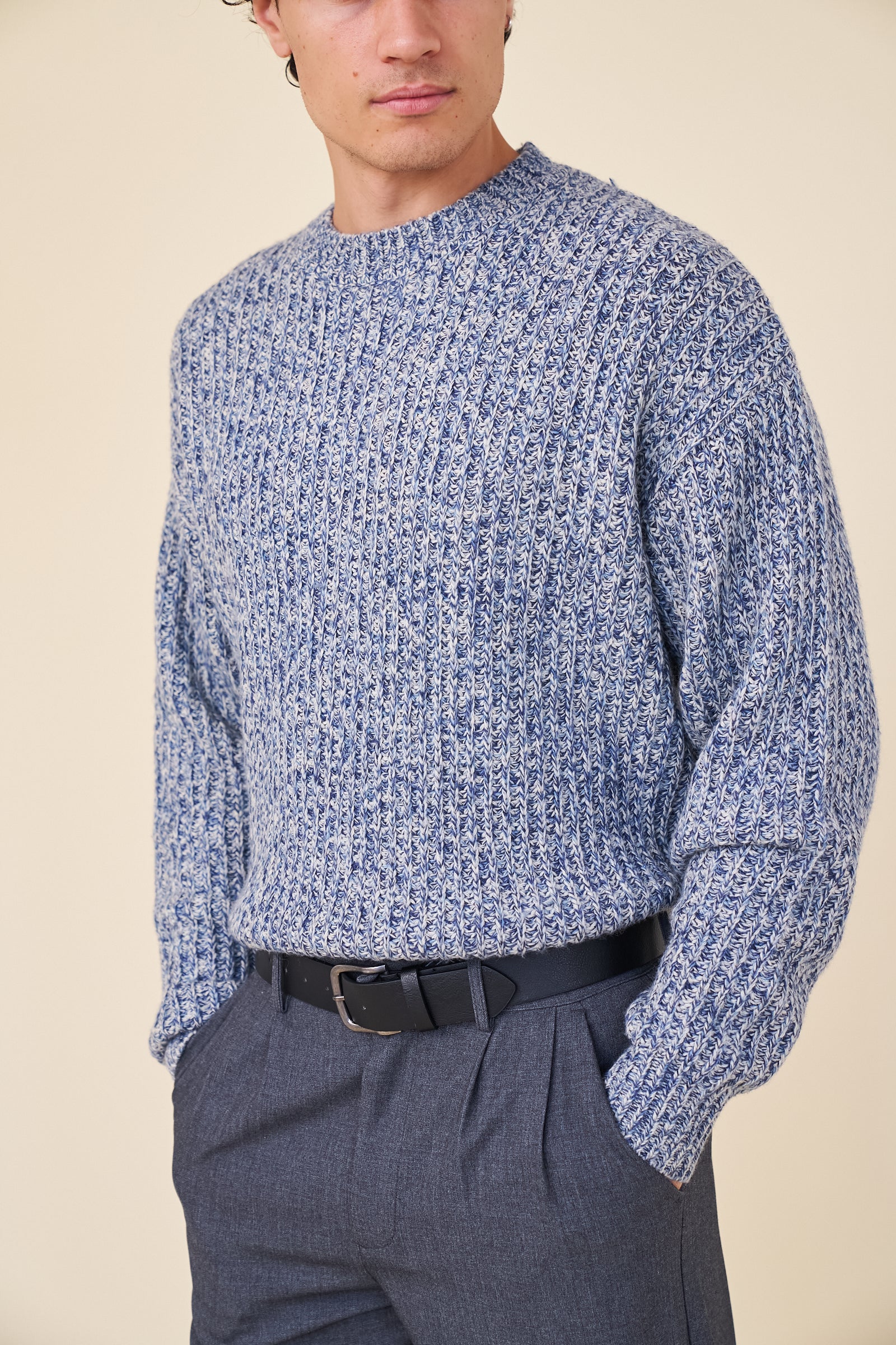 CHUNKY TWIST HEAVY KNIT - PEBBLE - Image 4