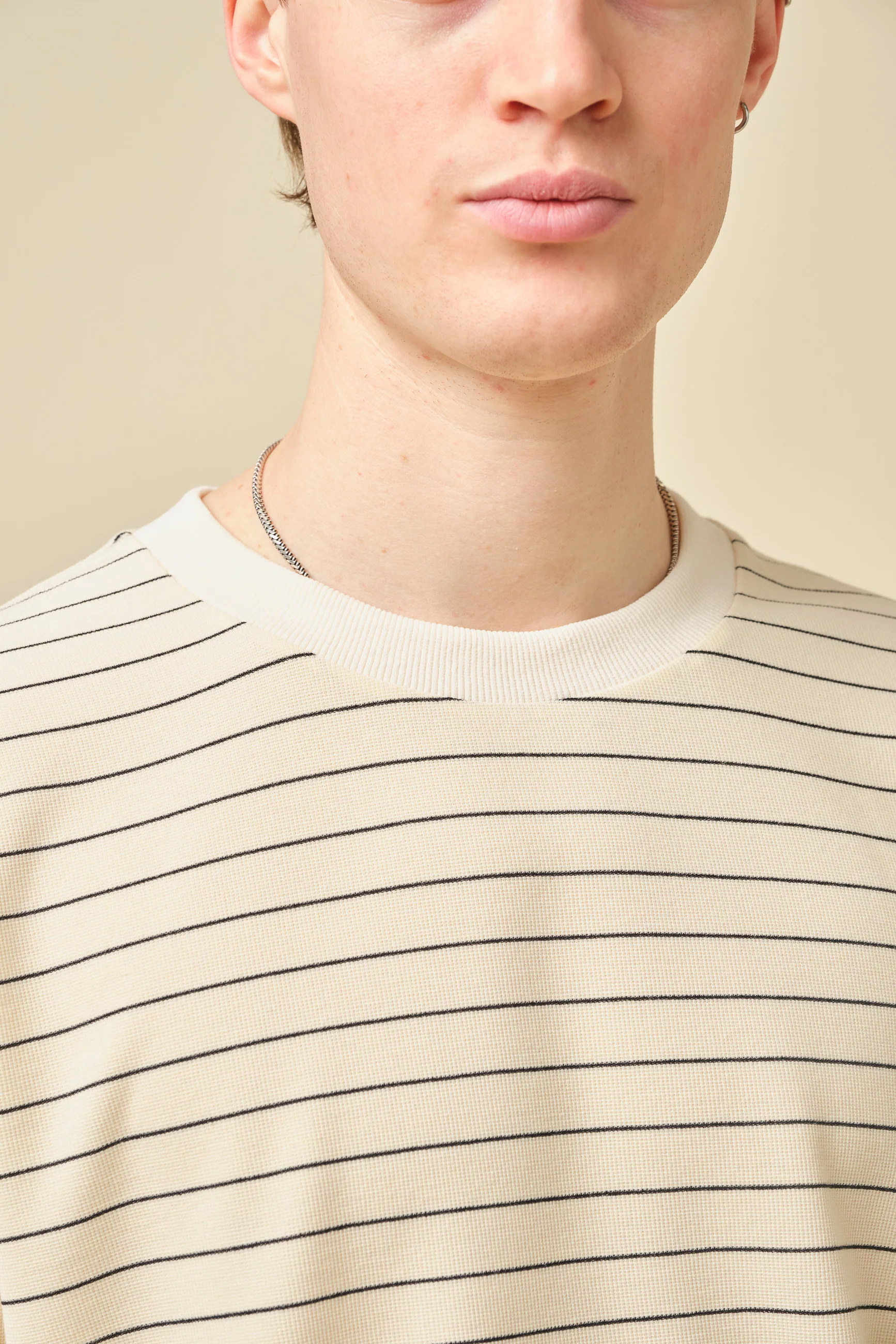 CLASSIC STRIPE TEE - CREAM - Image 3