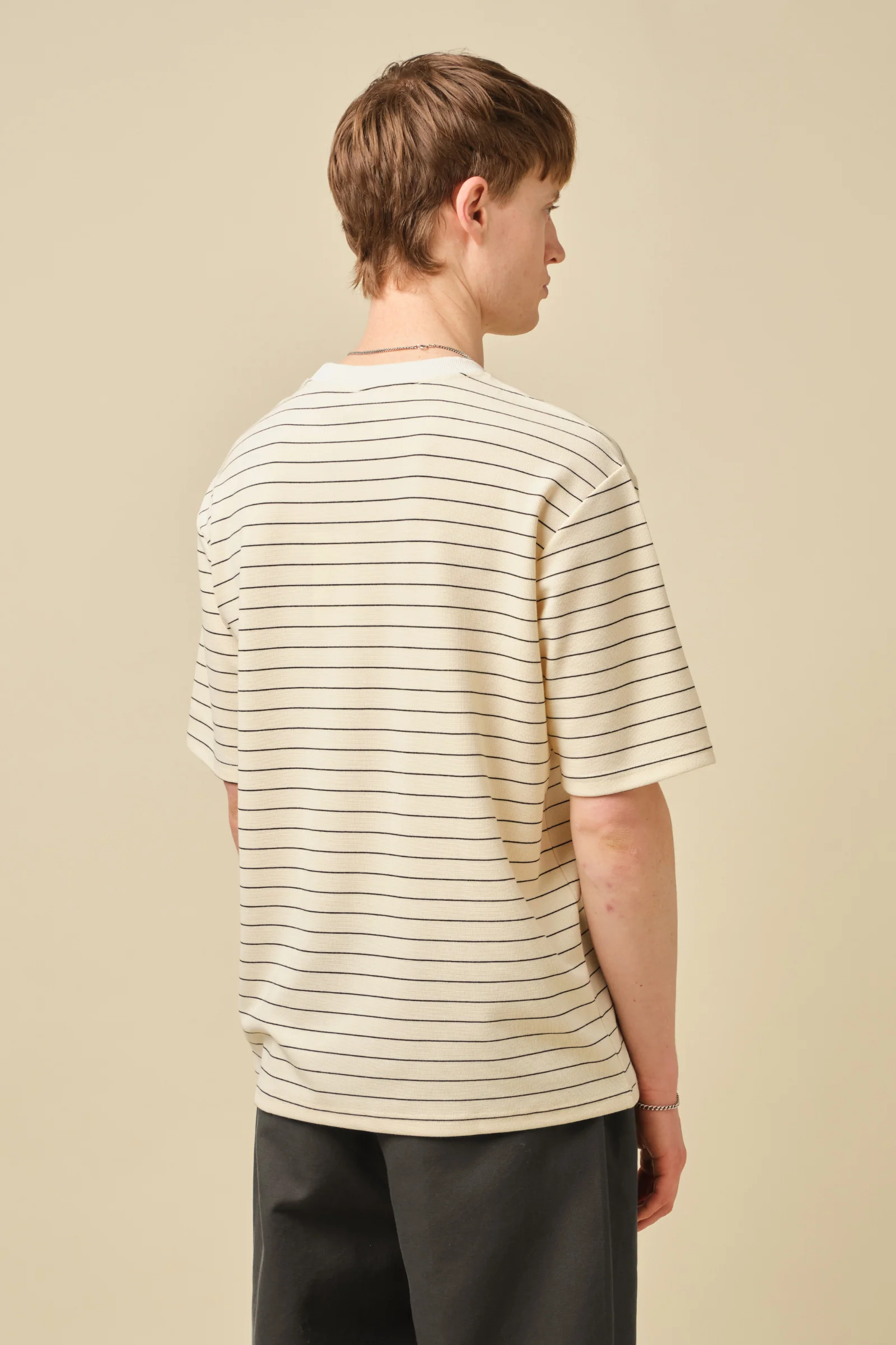 CLASSIC STRIPE TEE - CREAM - Image 4