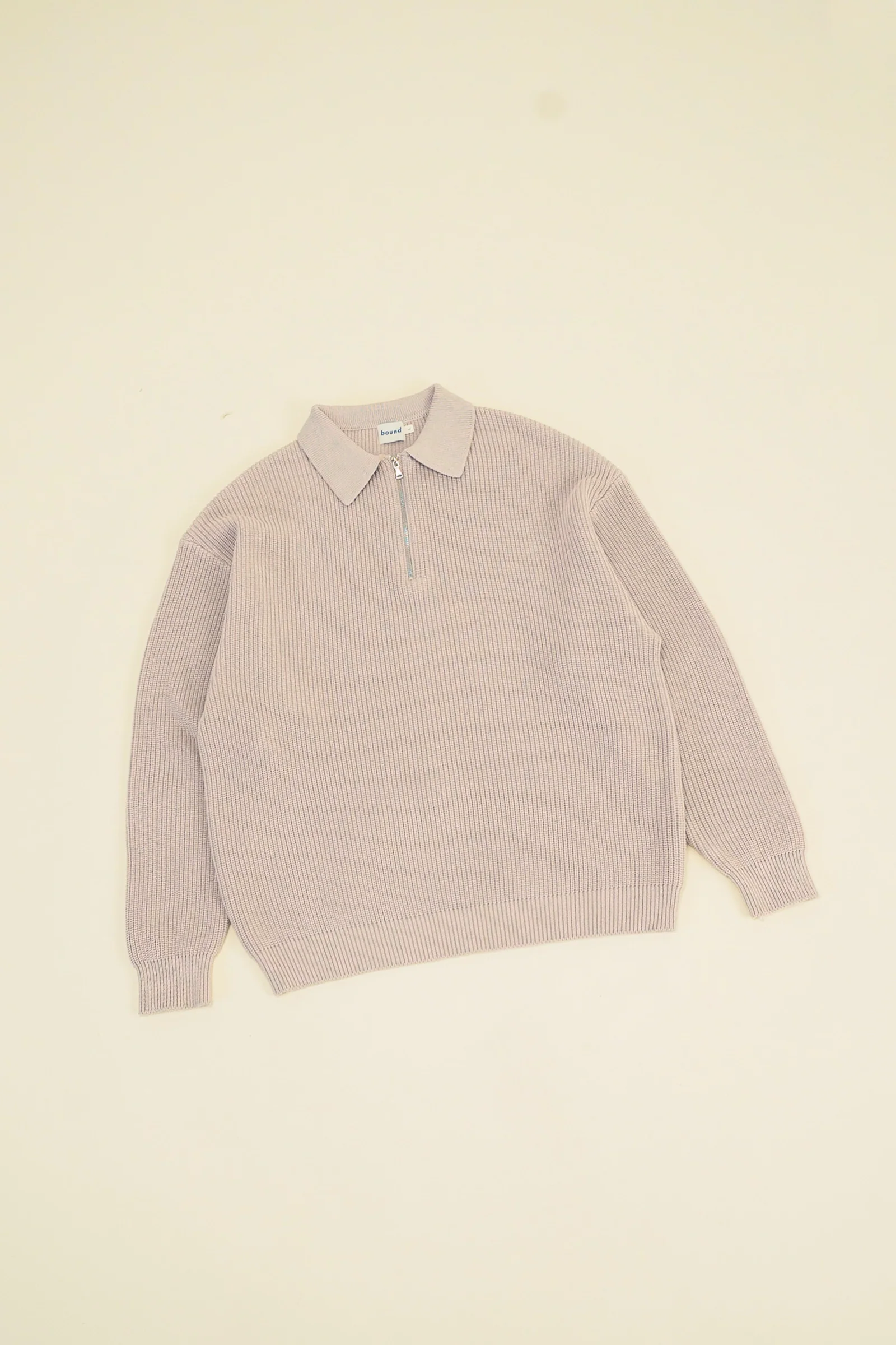 CLOUD GREY HALF ZIP KNIT PULLOVER - Image 6