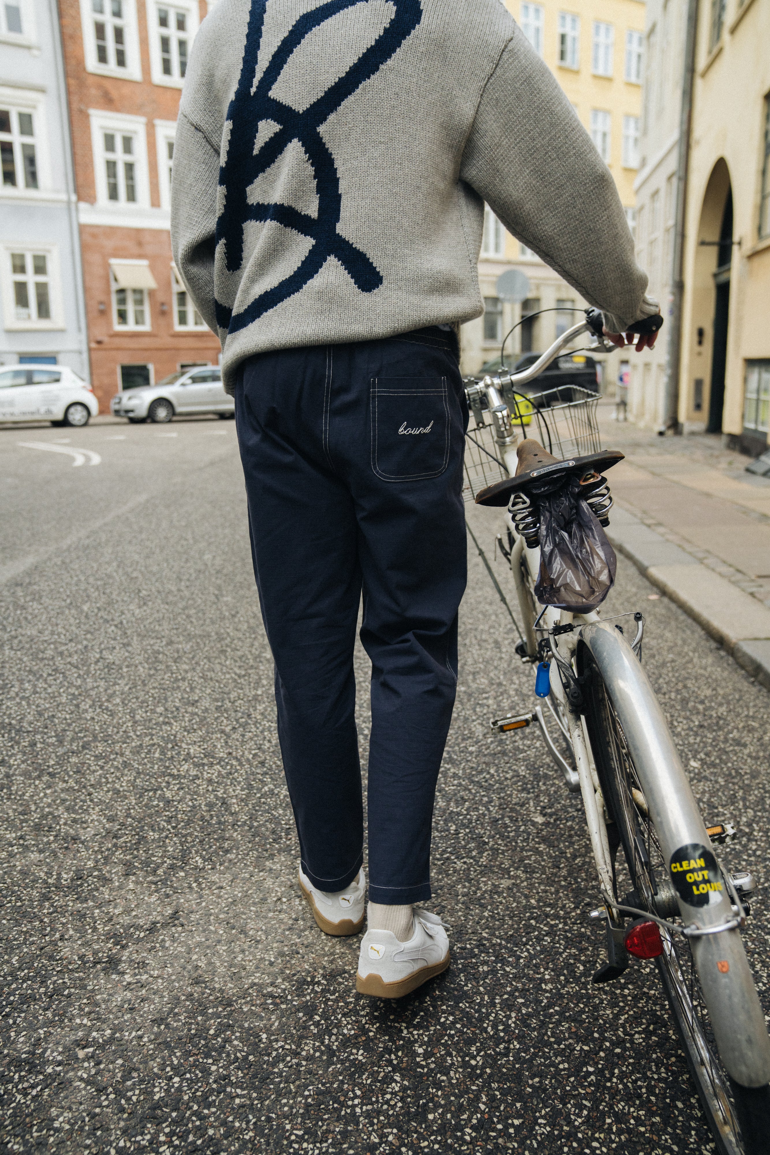 CONTRAST RIPSTOP CANVAS TROUSER - MID BLUE - Image 2
