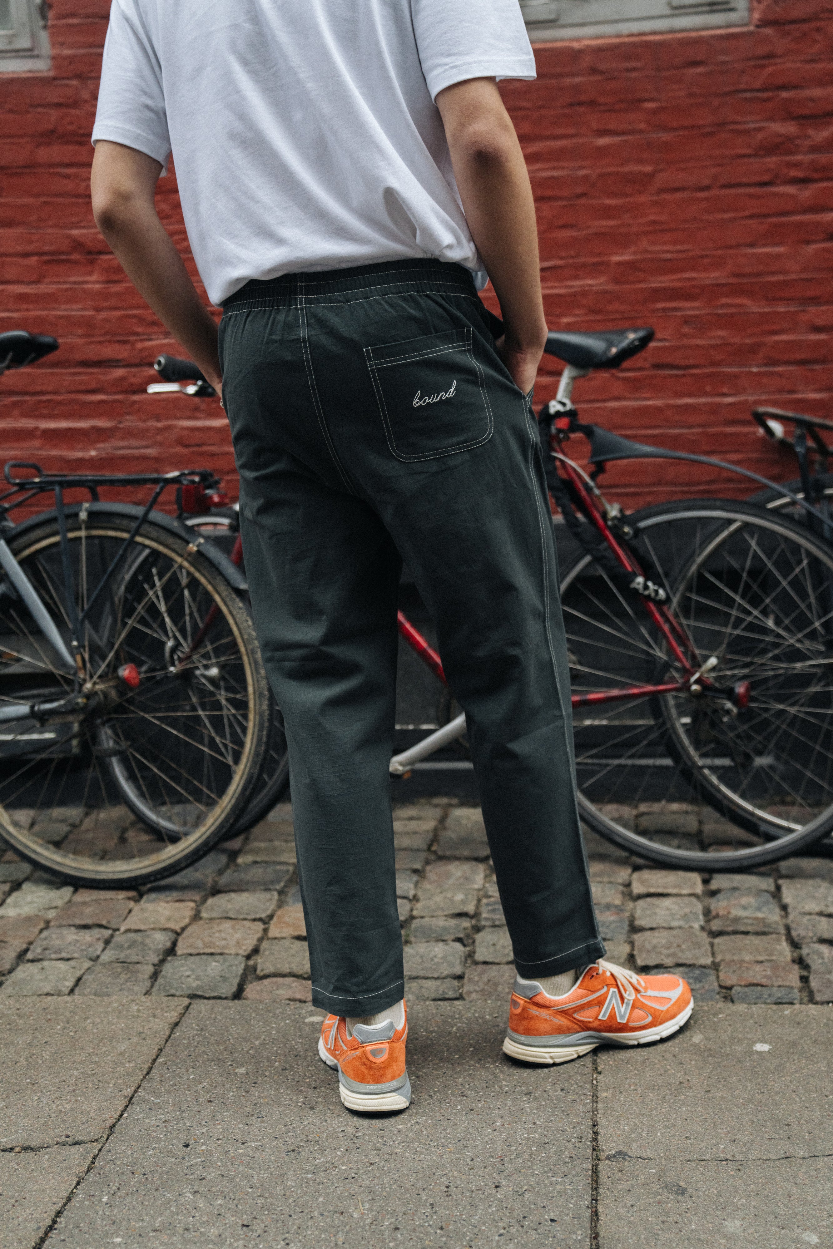 CONTRAST RIPSTOP CANVAS TROUSER - MID GREEN - Image 2