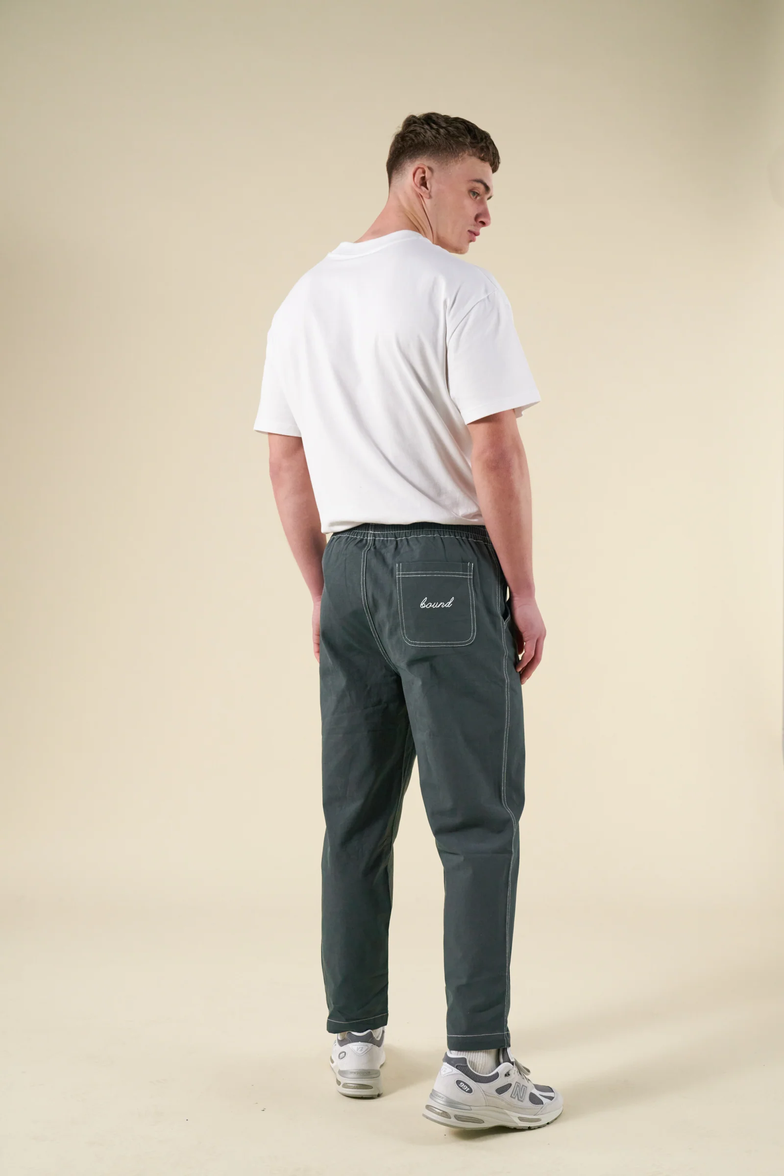 CONTRAST RIPSTOP CANVAS TROUSER - MID GREEN - Image 3