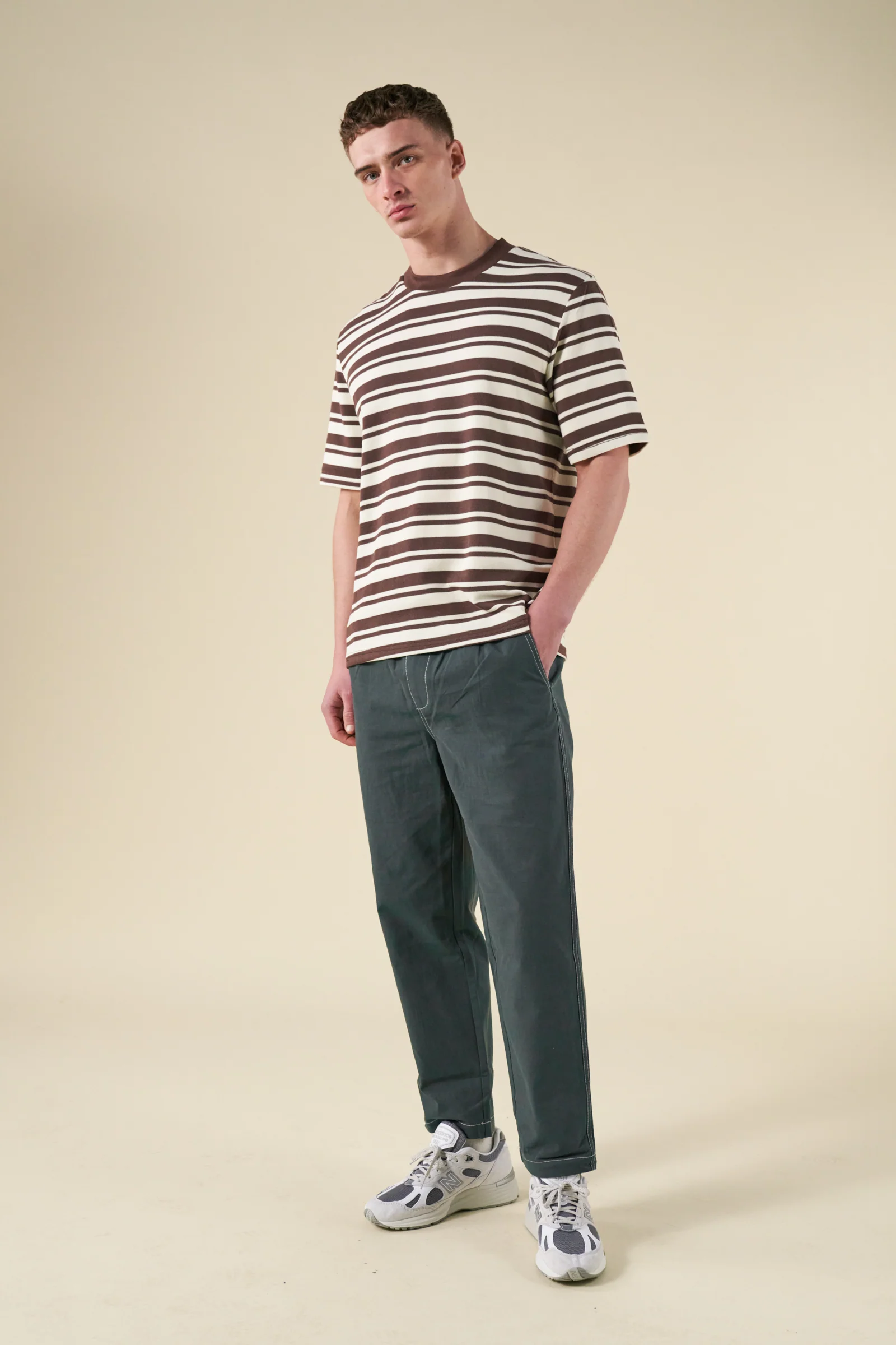CONTRAST RIPSTOP CANVAS TROUSER - MID GREEN - Image 4